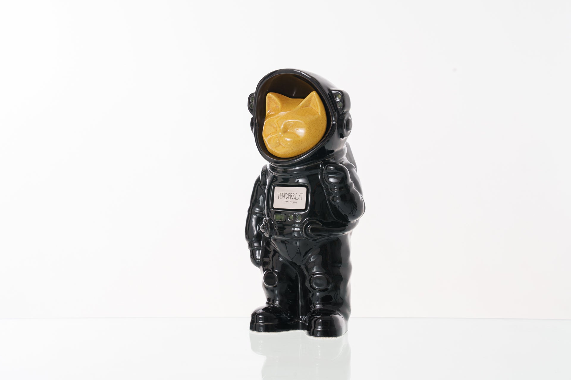 Urn for Ashes Astronaut Cat. Handmade Customisable Cat Cremation Urn. Handmade Astronaut Art Urn. Keepsake for Ashes by TenderRest. Black Lamp Costume