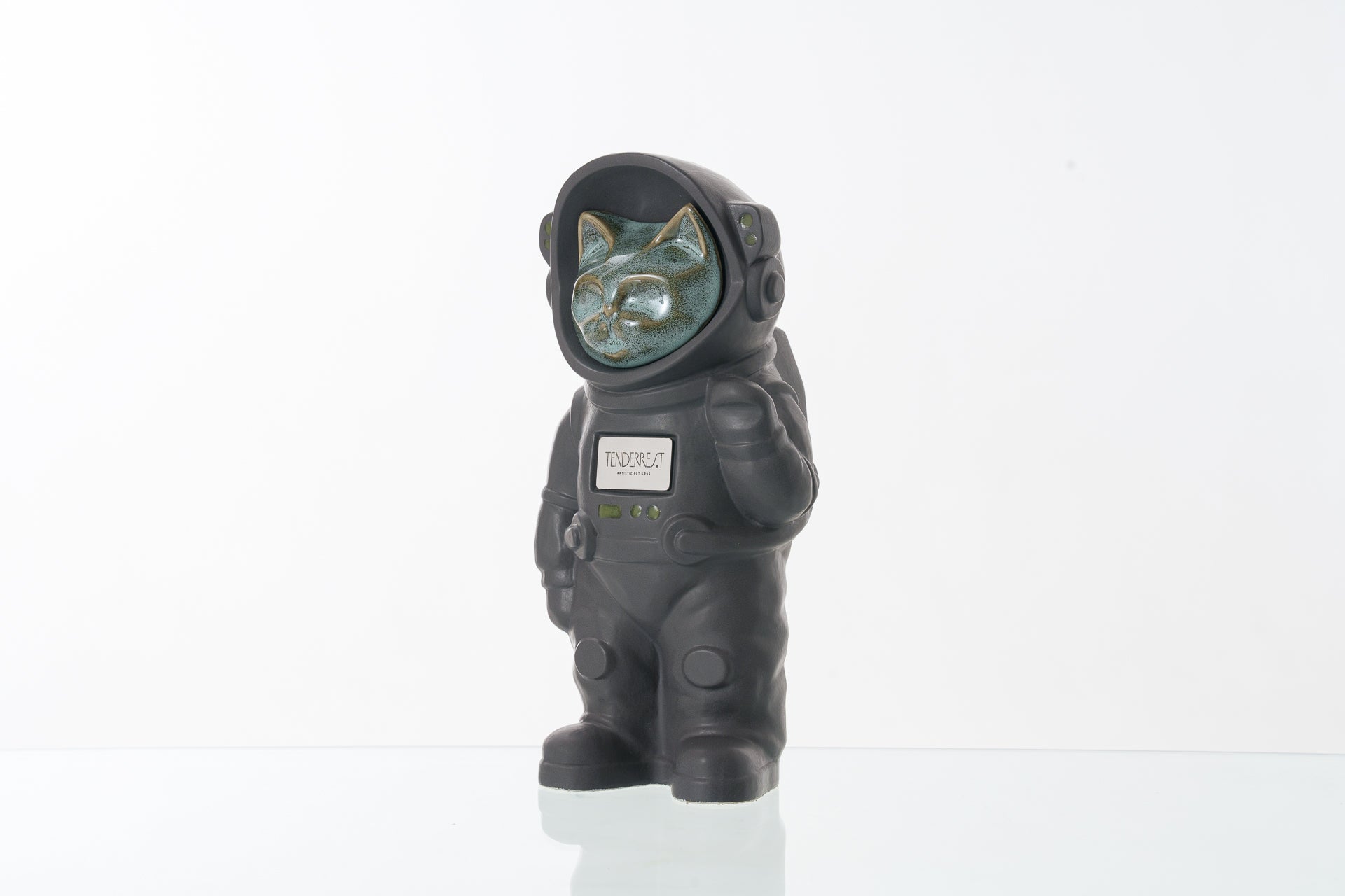 Urn for Ashes Astronaut Cat. Handmade Customisable Cat Cremation Urn. Handmade Astronaut Art Urn. Keepsake for Ashes by TenderRest. Gray Costume