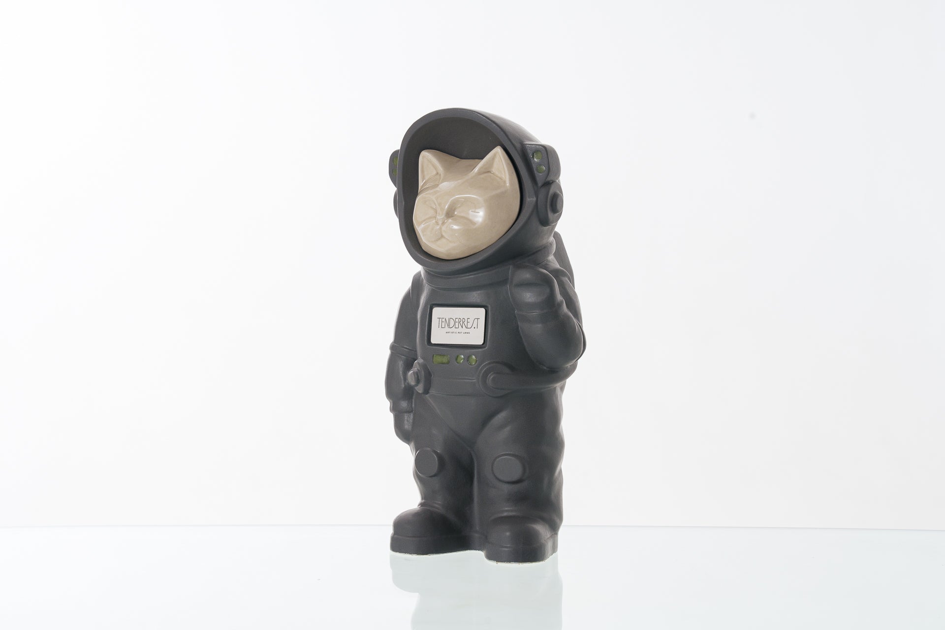 Urn for Ashes Astronaut Cat. Handmade Customisable Cat Cremation Urn. Handmade Astronaut Art Urn. Keepsake for Ashes by TenderRest. Gray Costume