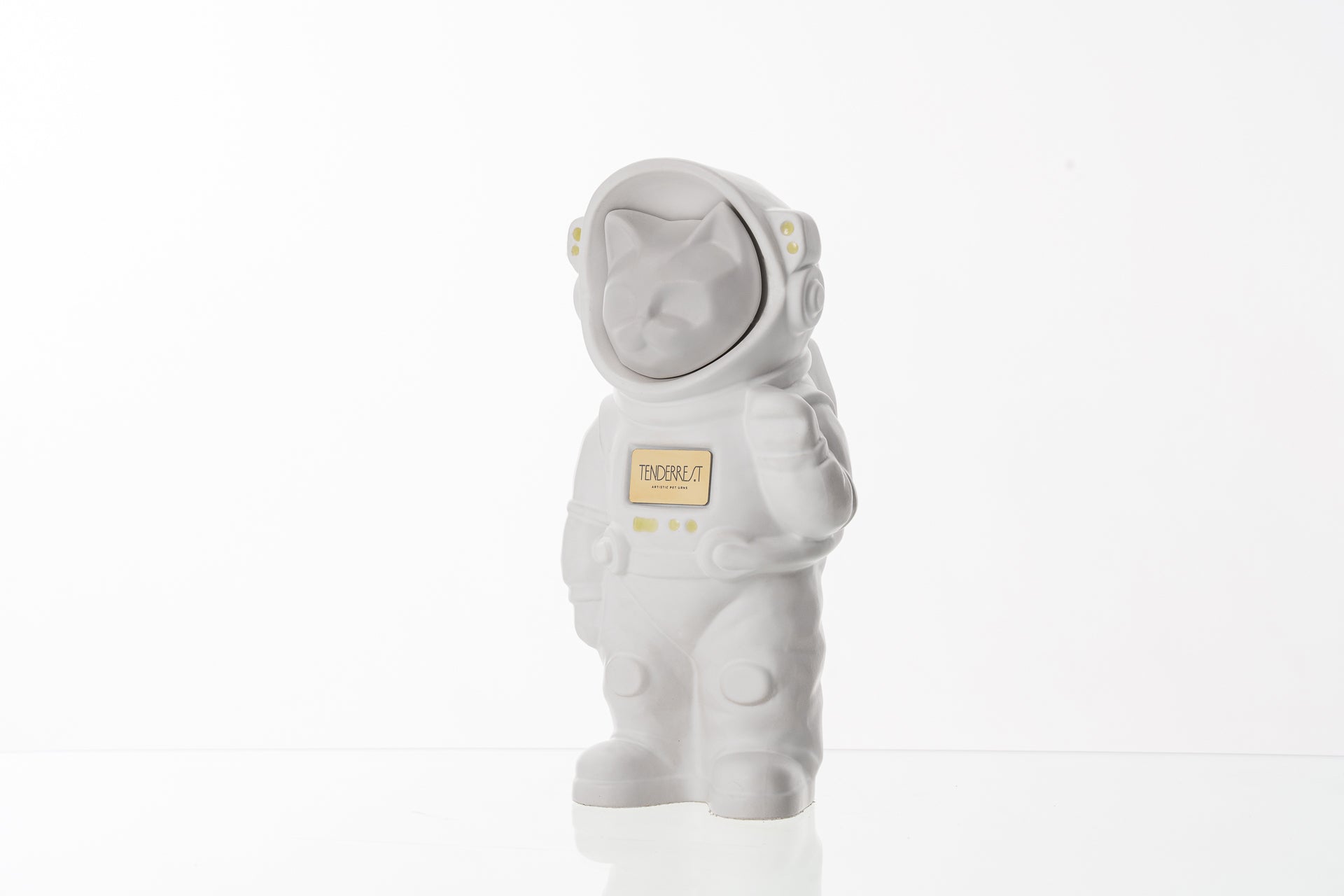 Cat Fully Customizable Urn, White Costume, Custom Head, Pet Urn