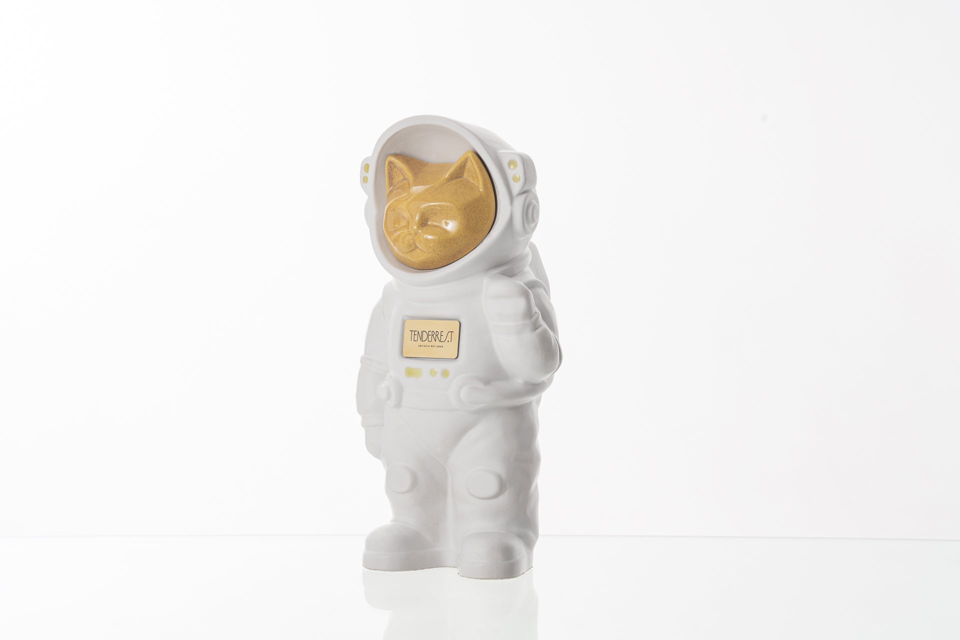 Cat Fully Customizable Urn, White Costume, Custom Head, Pet Urn
