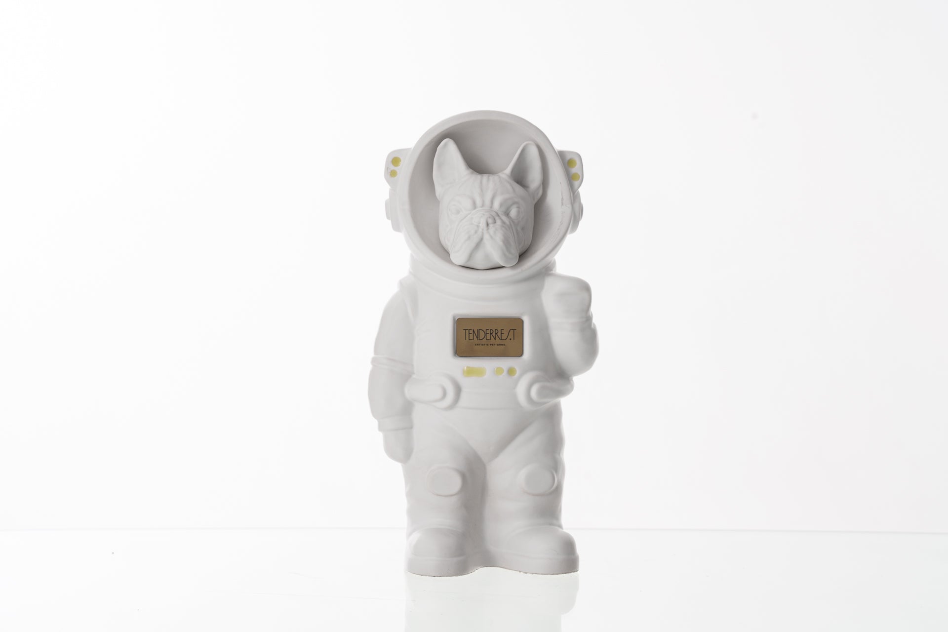 Urn for Ashes Astronaut Dog French Bulldog. Handmade Customisable Dog Cremation Urn. Handmade Astronaut Art Urn. Keepsake for Ashes by TenderRest. White Costume