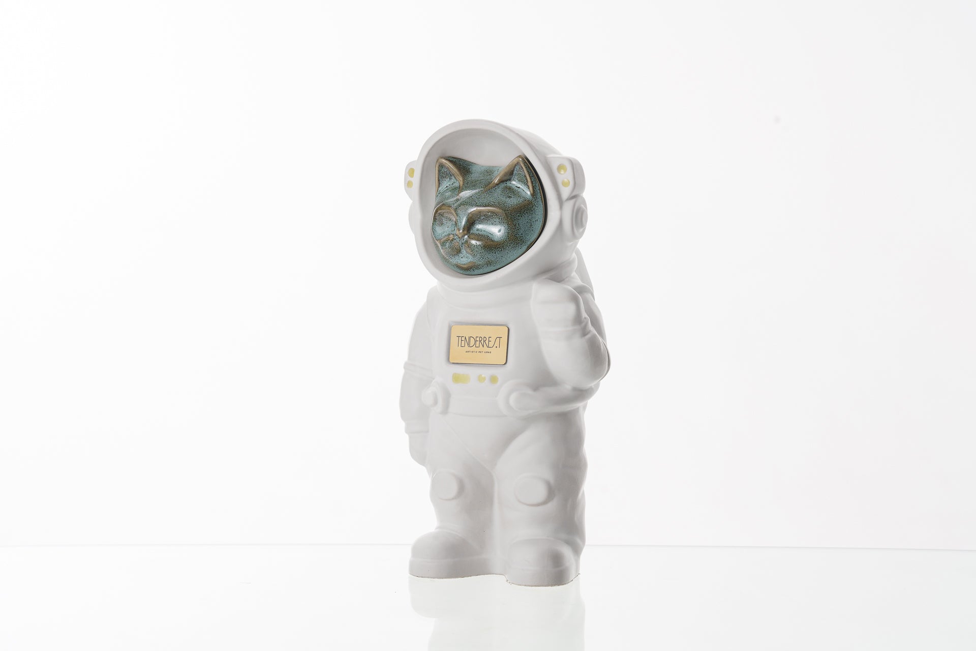 Cat Fully Customizable Urn, White Costume, Custom Head, Pet Urn