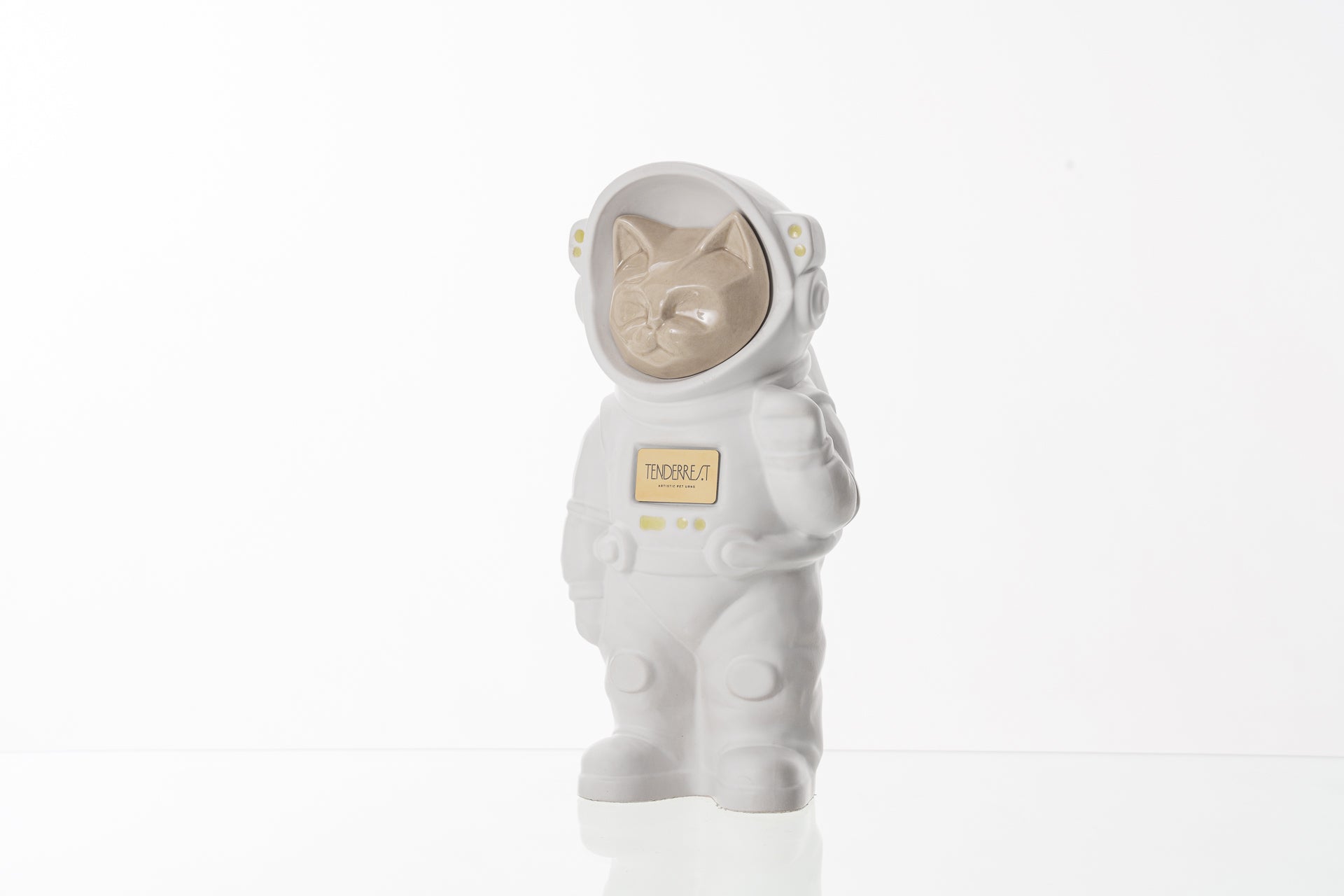 Cat Fully Customizable Urn, White Costume, Custom Head, Pet Urn