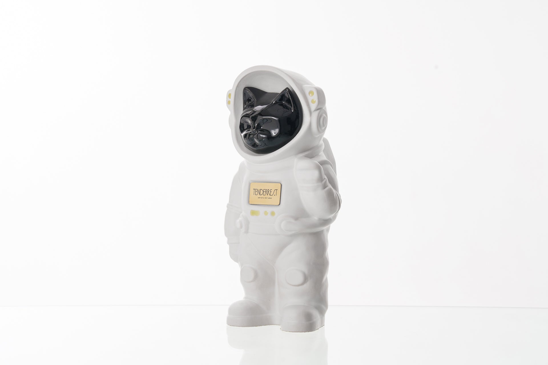 Cat Fully Customizable Urn, White Costume, Custom Head, Pet Urn