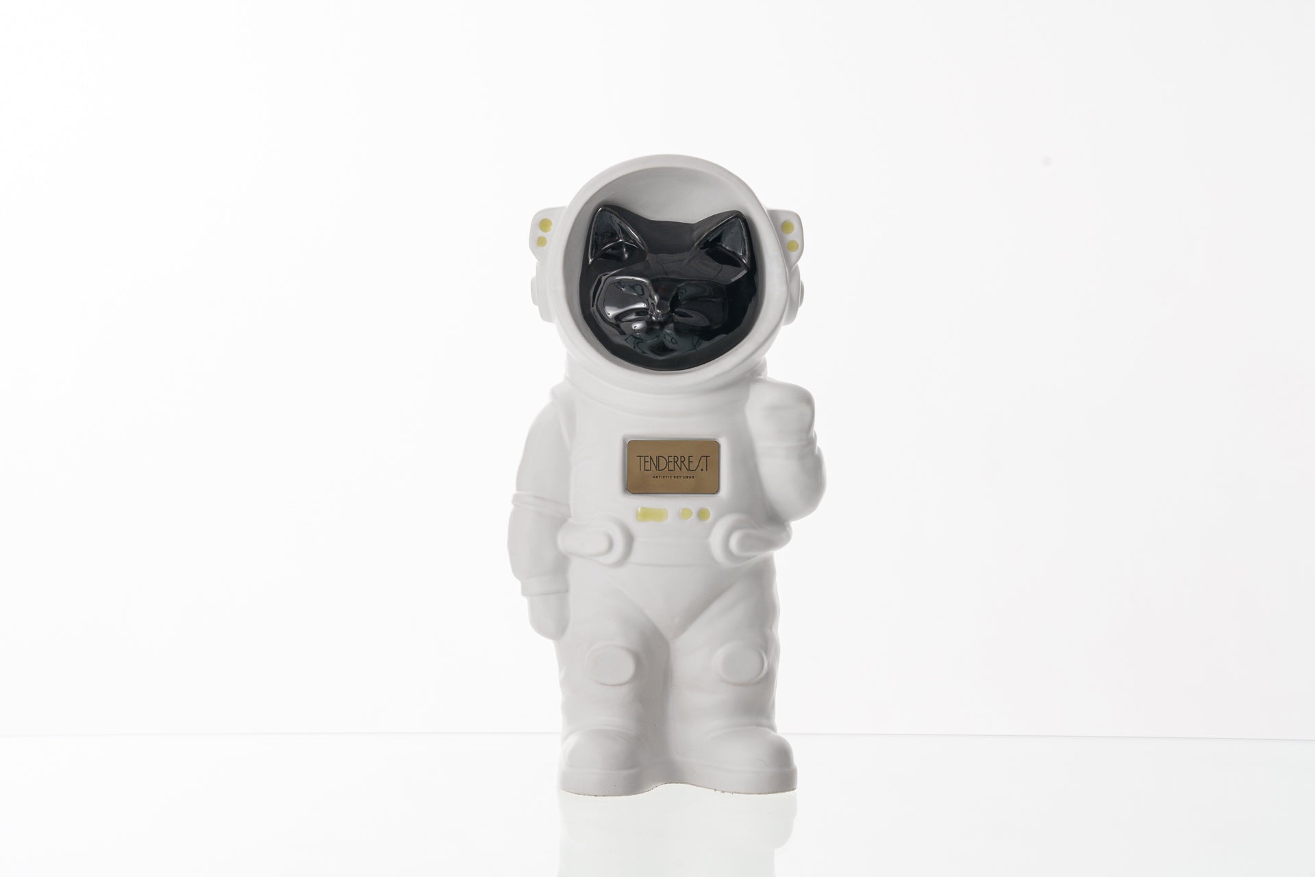 Cat Fully Customizable Urn, White Costume, Custom Head, Pet Urn