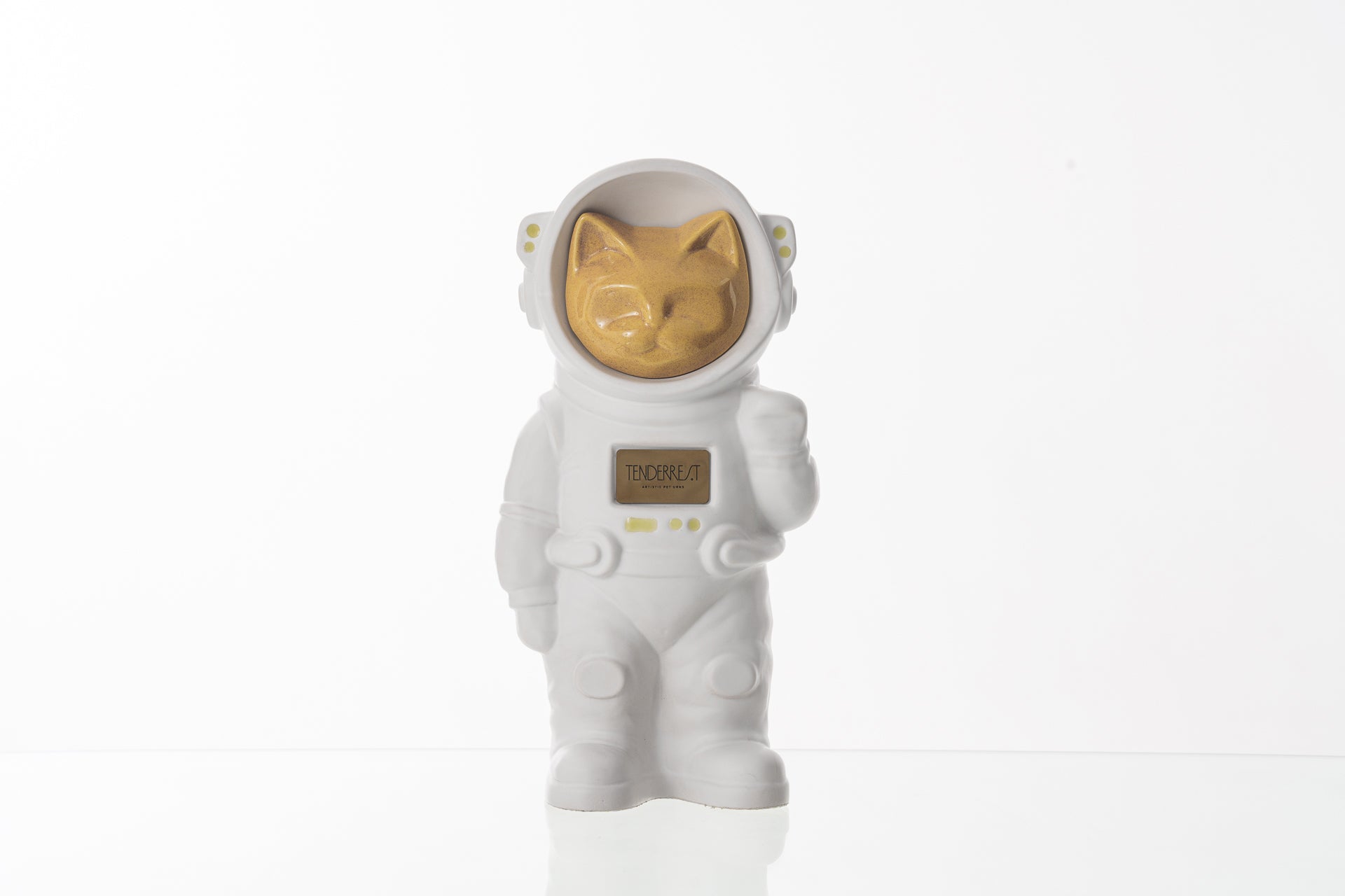 Cat Fully Customizable Urn, White Costume, Custom Head, Pet Urn