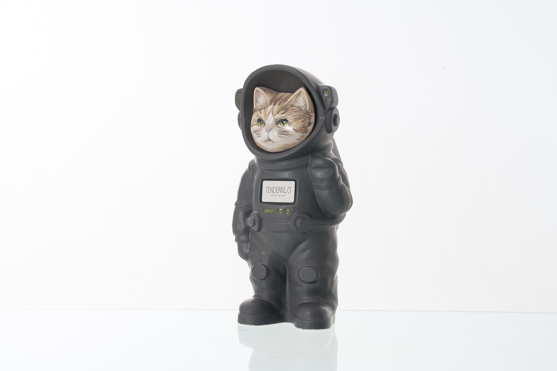 Handmade Customisable Cat Helios Cremation Urn. Handmade Astronaut Art Urn by TenderRest Gray Costume