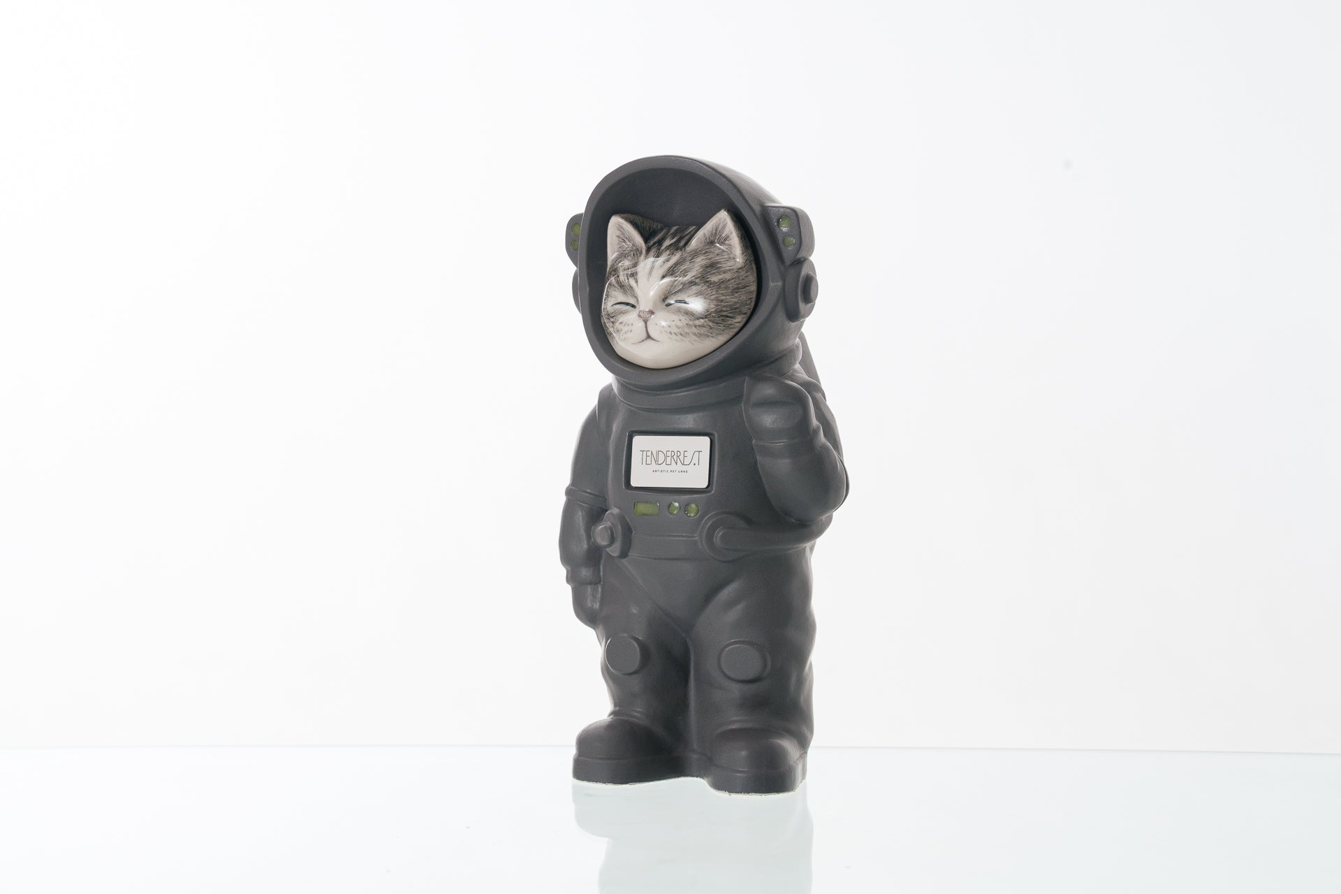 Handmade Customisable Cat Lyra Cremation Urn. Handmade Astronaut Art Urn by TenderRest Gray Costume