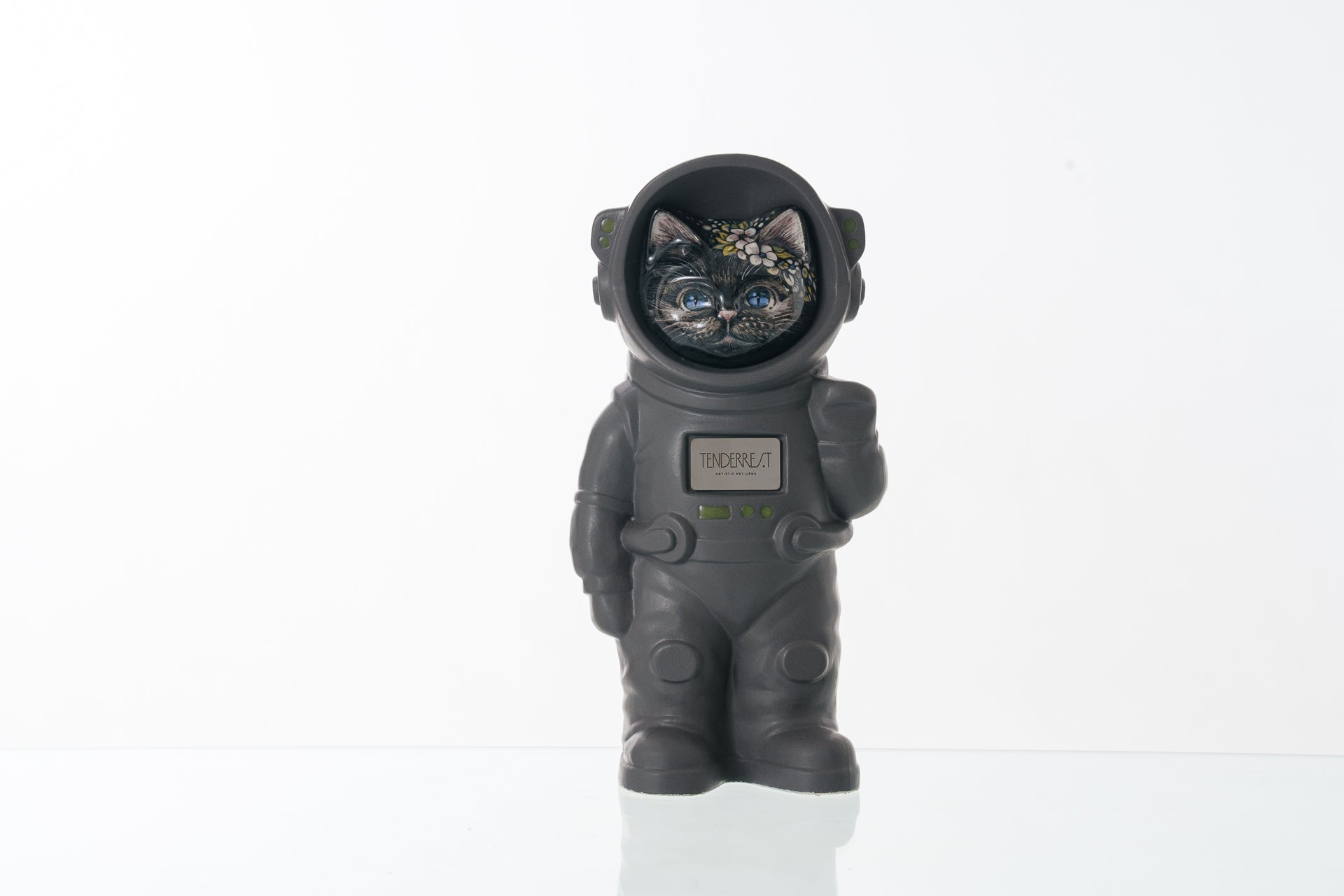 Handmade Customisable Cat Aster Cremation Urn. Handmade Astronaut Art Urn by TenderRest Gray Costume