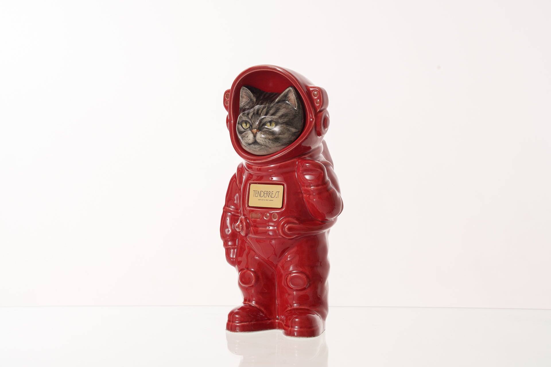 Customisable Pet Urn. Urn for Ashes Astronaut Cat. Handmade Customisable Cat Cremation Urn. Handmade Astronaut Art Urn. Keepsake for Ashes by TenderRest.