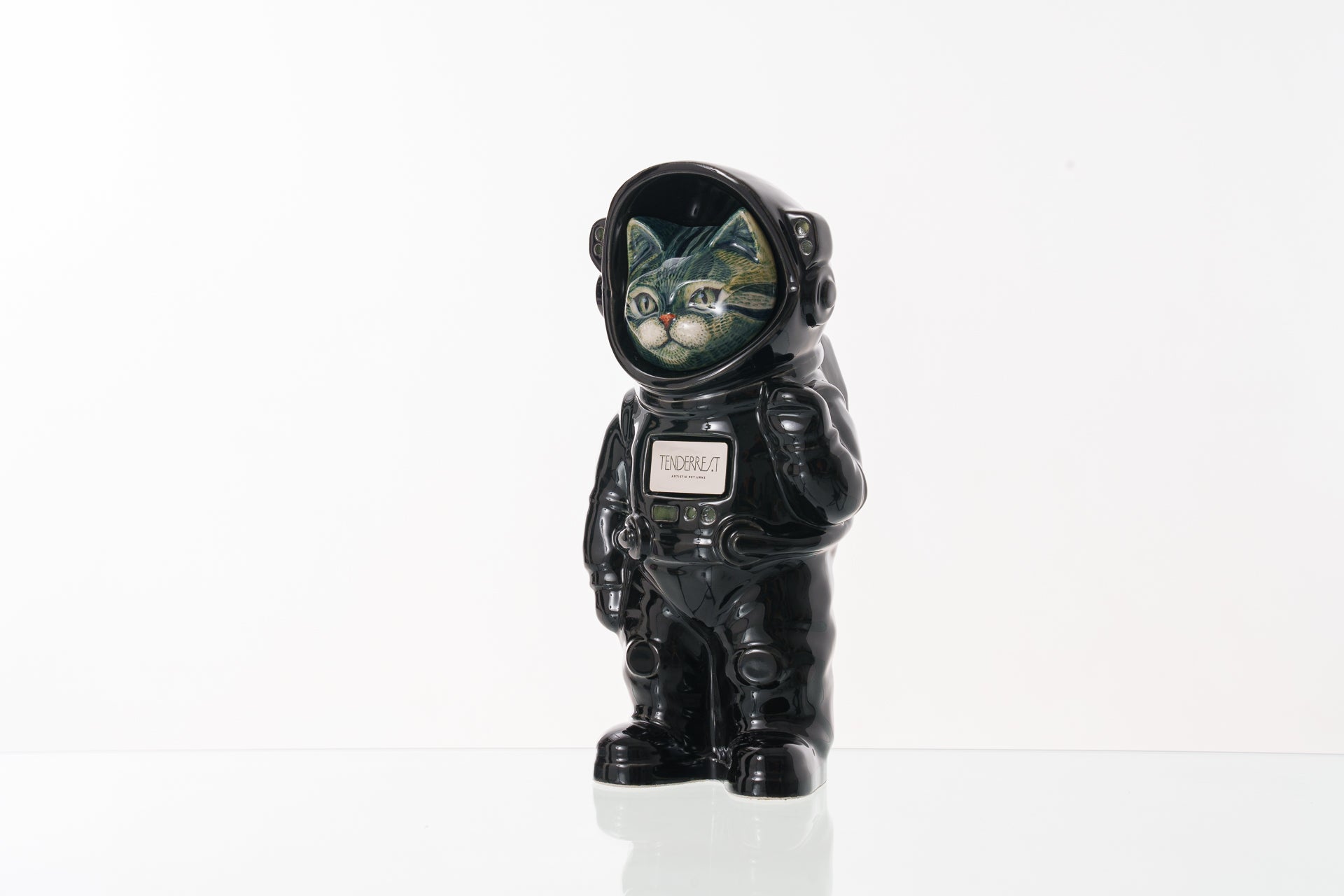 Handmade Customisable Cat Aurora Cremation Urn. Handmade Astronaut Art Urn by TenderRest
