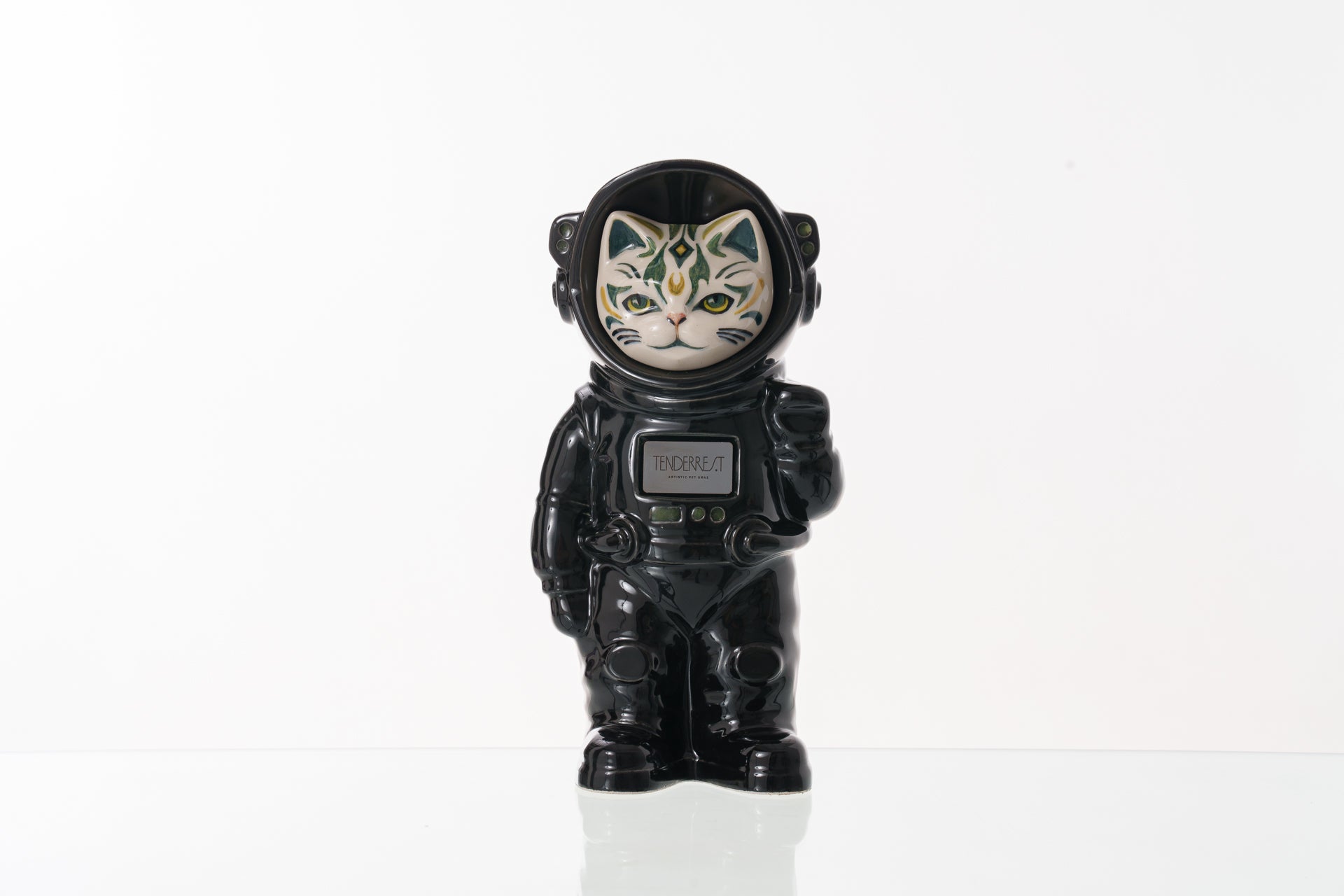 Handmade Customisable Cat Lunar Cremation Urn. Handmade Astronaut Art Urn by TenderRest Black Costume