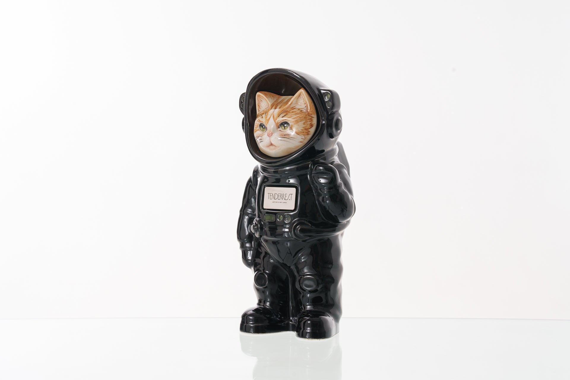 Handmade Customisable Cat Helios Cremation Urn. Handmade Astronaut Art Urn by TenderRest Black Costume
