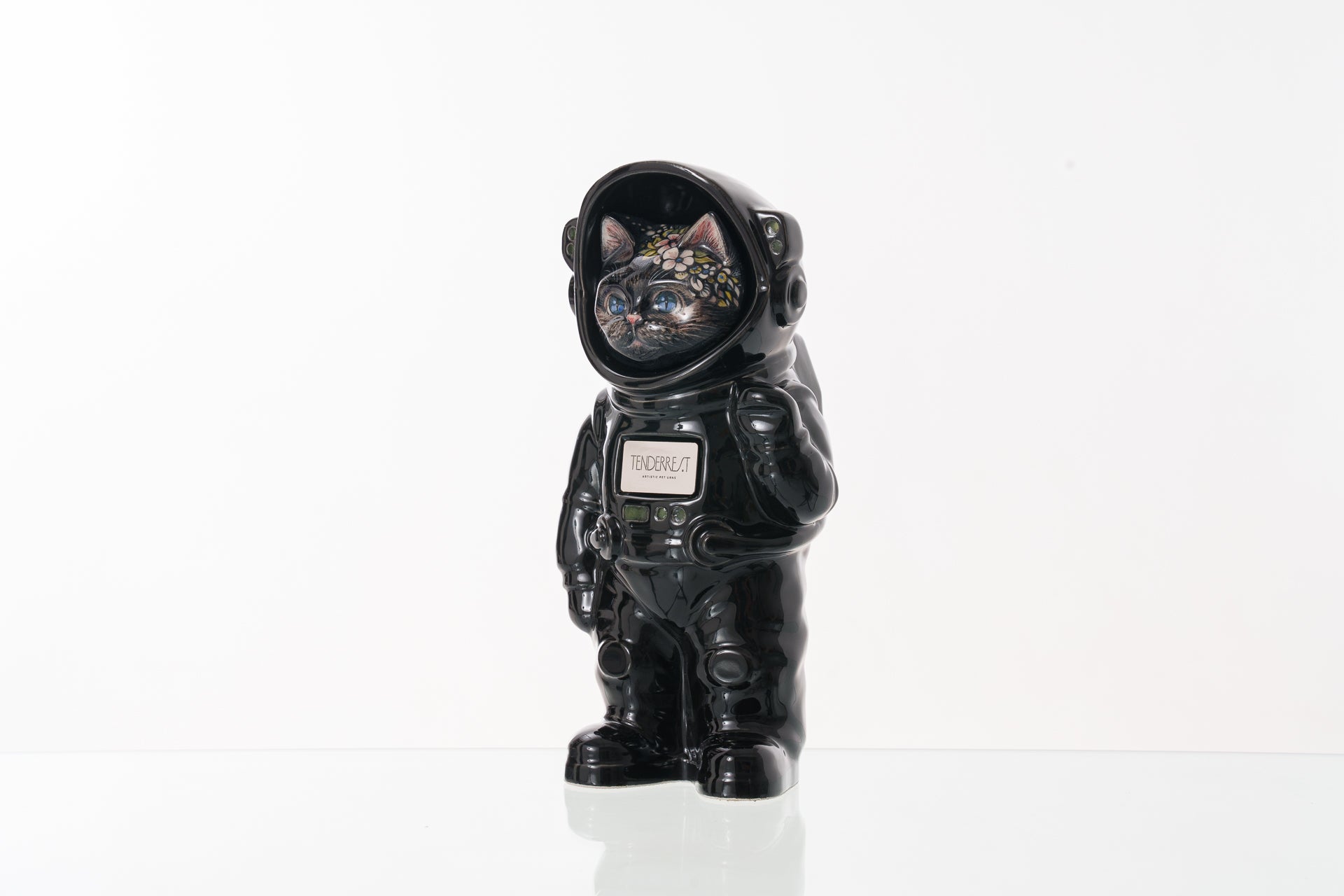 Handmade Customisable Cat Aster Cremation Urn. Handmade Astronaut Art Urn by TenderRest Black Costume