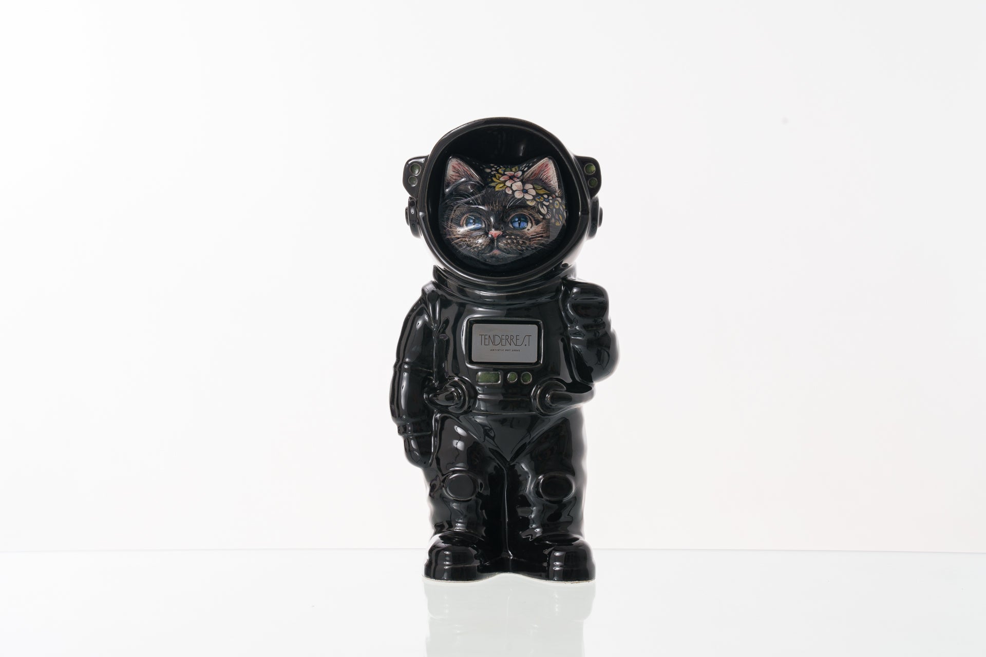Handmade Customisable Cat Aster Cremation Urn. Handmade Astronaut Art Urn by TenderRest Black Costume