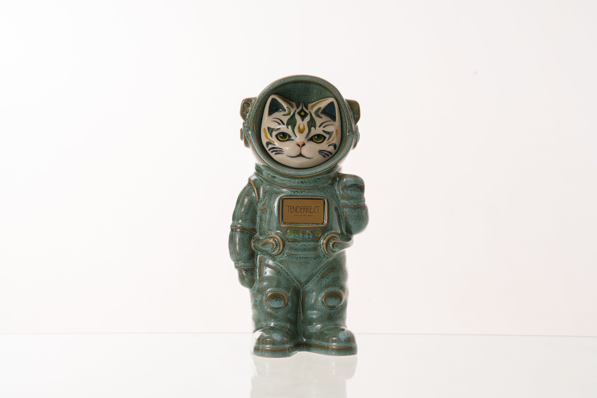 Handmade Customisable Cat Lunar Cremation Urn. Handmade Astronaut Art Urn by TenderRest Oily Green Costume