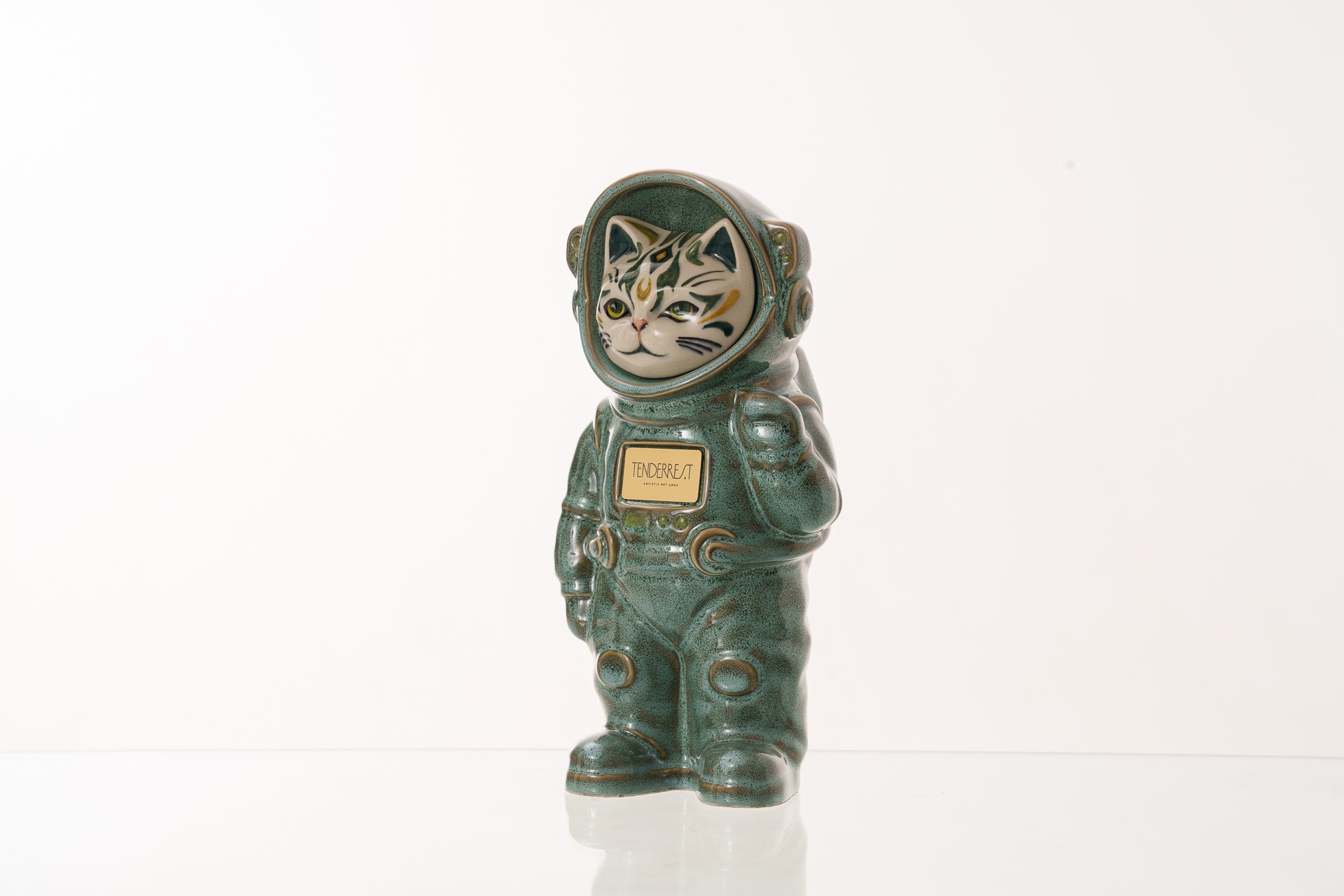 Handmade Customisable Cat Lunar Cremation Urn. Handmade Astronaut Art Urn by TenderRest Oily Green Costume