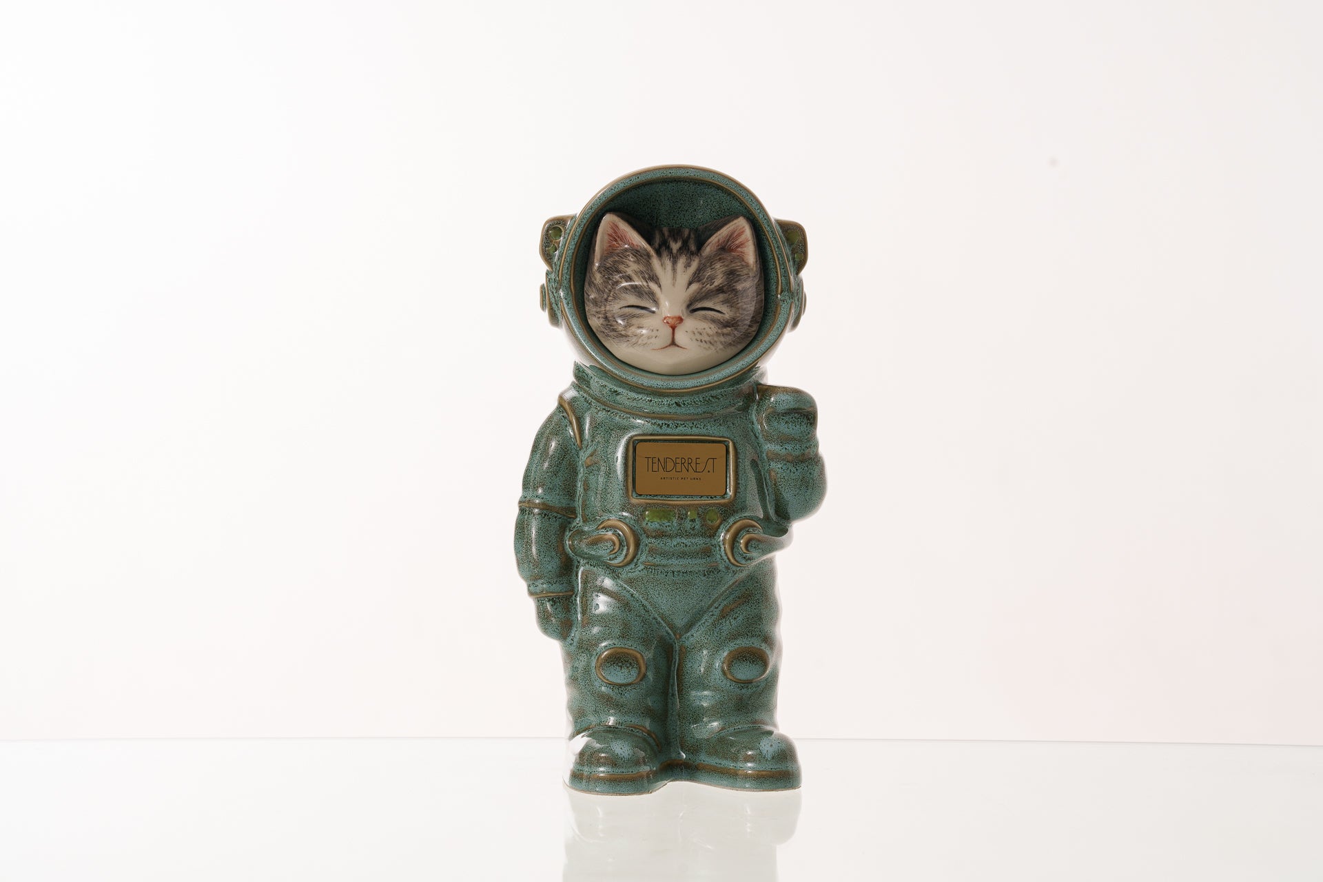 Handmade Customisable Cat Lyra Cremation Urn. Handmade Astronaut Art Urn by TenderRest Oily Green Costume