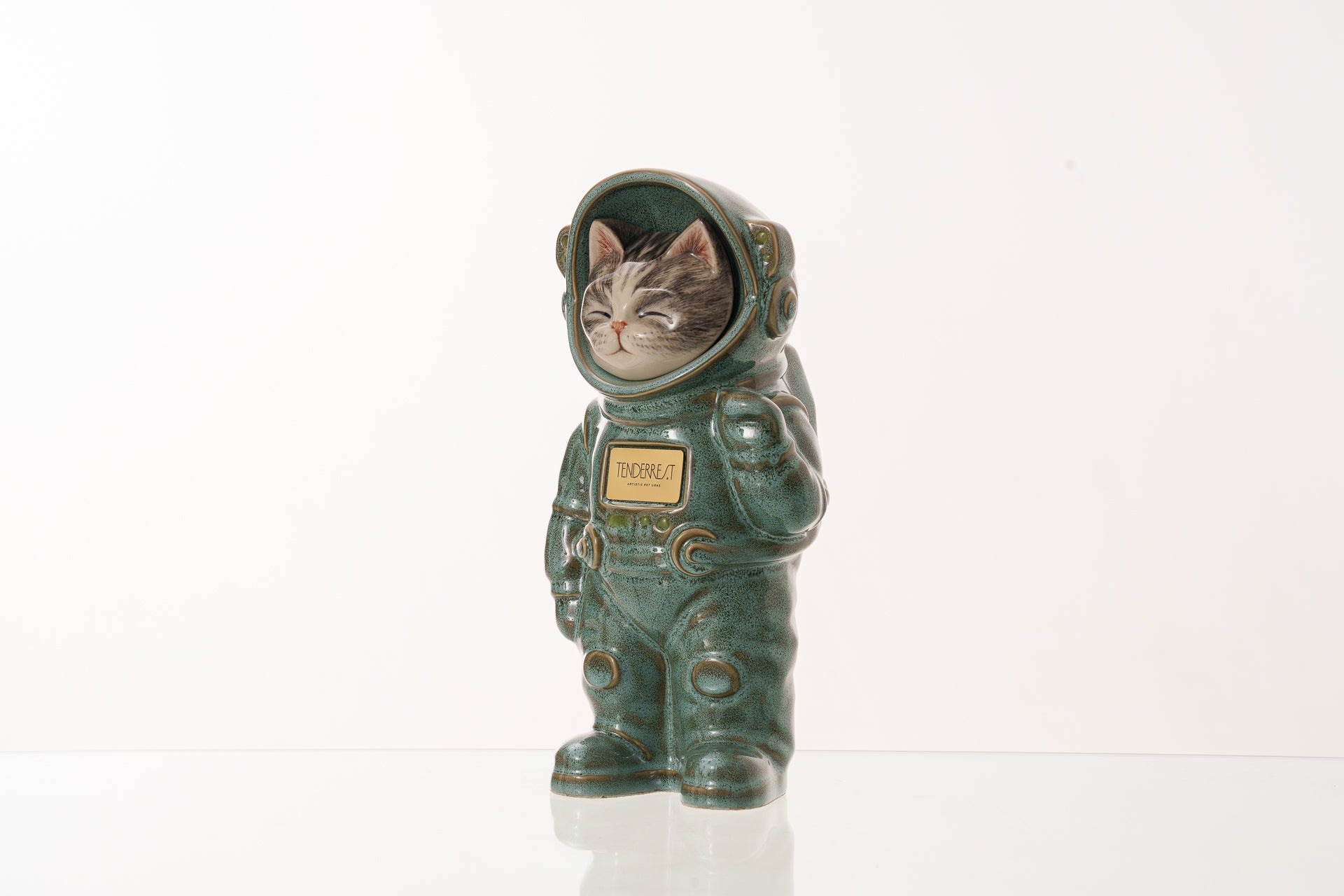 Handmade Customisable Cat Lyra Cremation Urn. Handmade Astronaut Art Urn by TenderRest Oily Green Costume