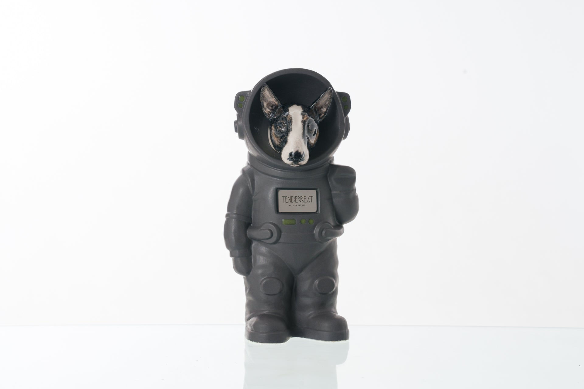 Urn for Ashes Astronaut Dog Bull Terrier. Handmade Customisable Dog Cremation Urn. Handmade Astronaut Art Urn. Keepsake for Ashes by TenderRest.