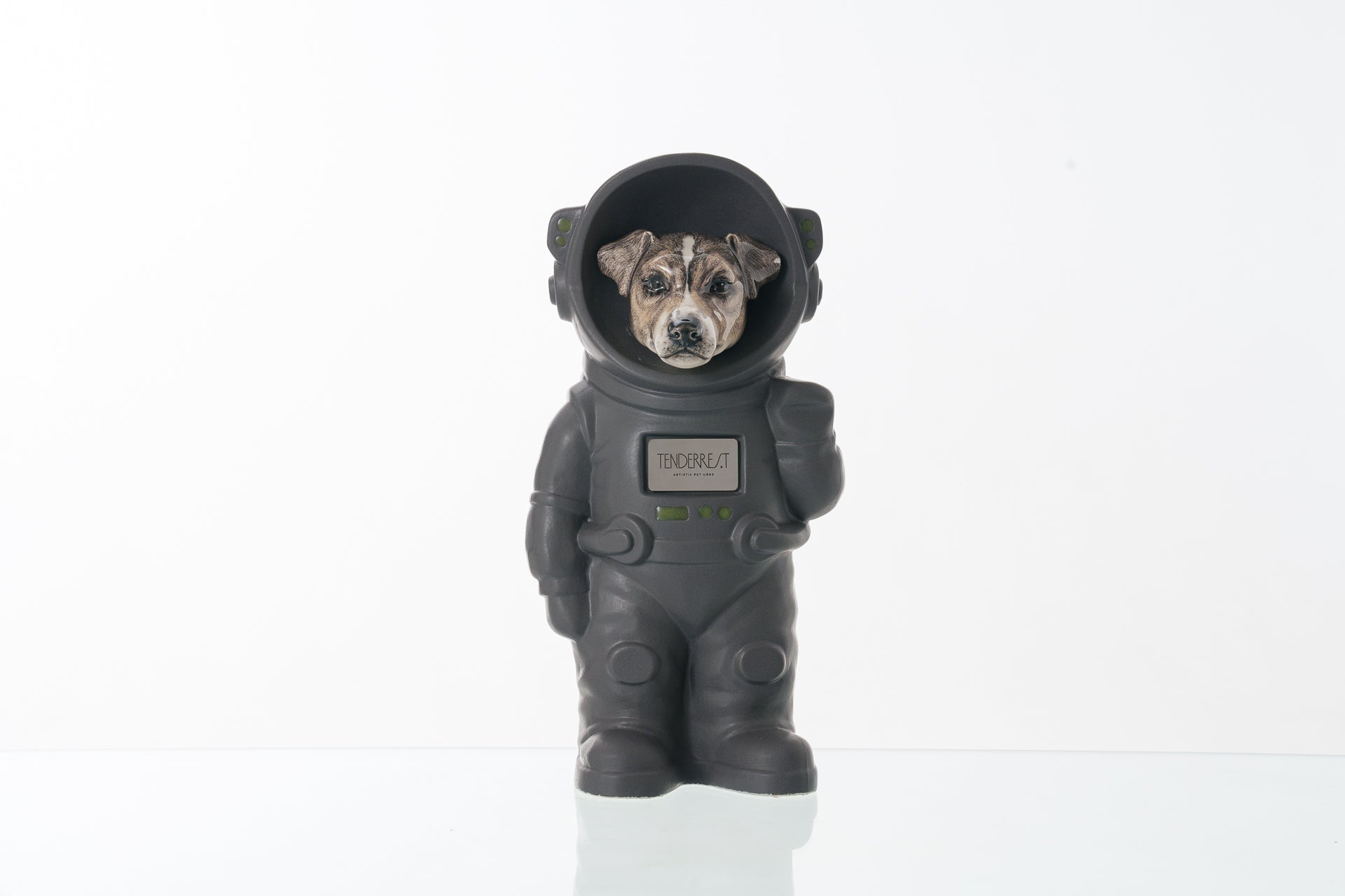 Urn for Ashes Astronaut Dog Jack Russel. Handmade Customisable Dog Cremation Urn. Handmade Astronaut Art Urn. Keepsake for Ashes by TenderRest. Customisable Pet Urn