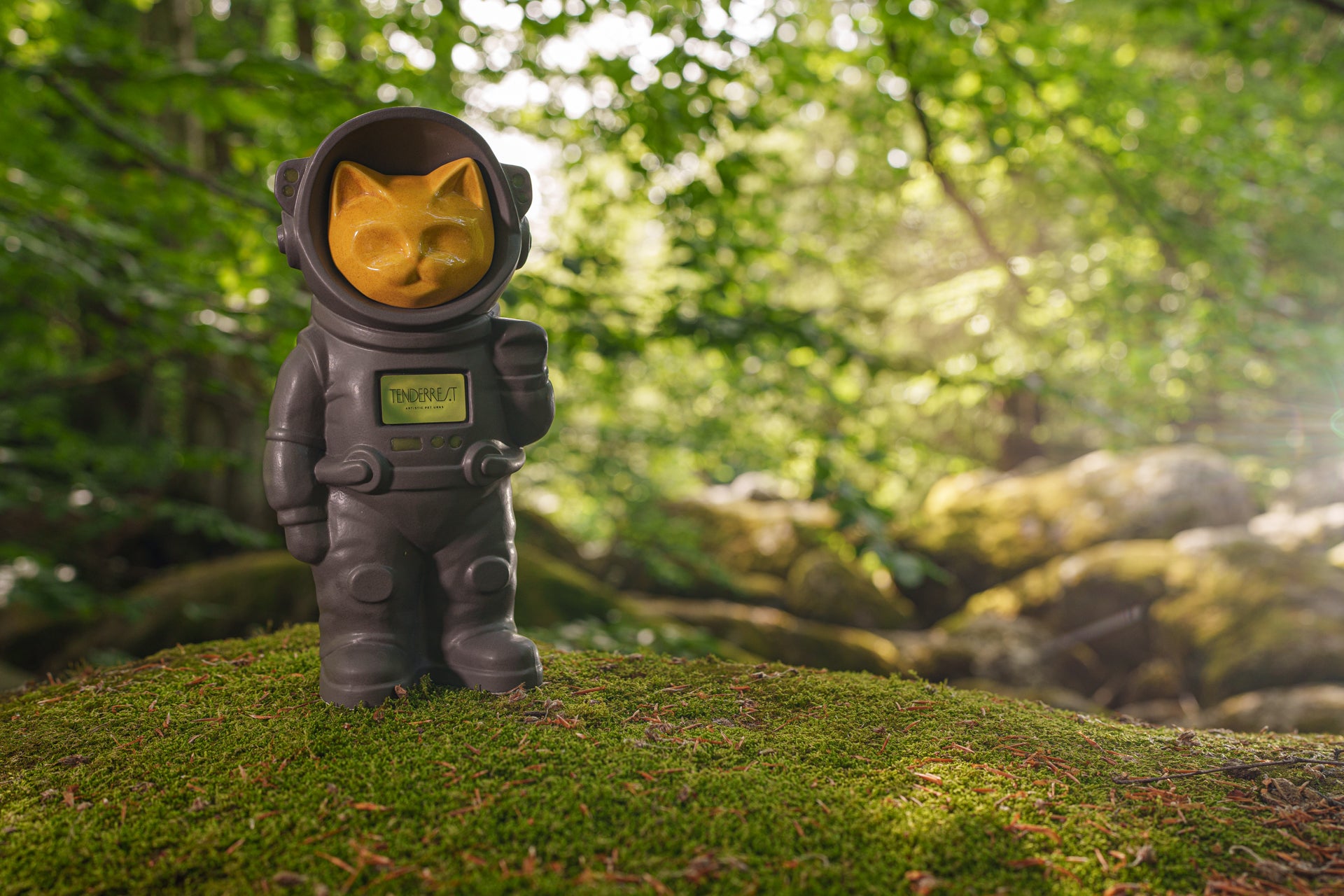 Handmade Customisable Cat Cremation Urn. Handmade Astronaut Art Urn by TenderRest Gray Costume