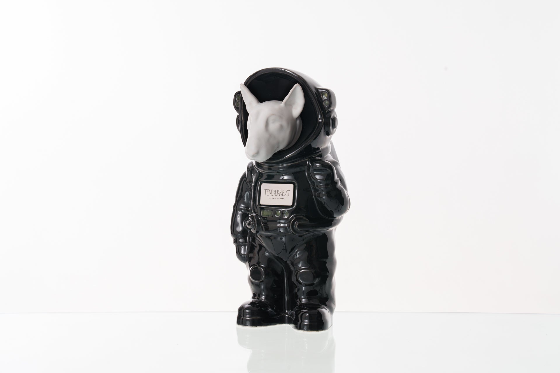 Urn for Ashes Astronaut Dog Bull Terrier. Handmade Customisable Dog Cremation Urn. Handmade Astronaut Art Urn. Keepsake for Ashes by TenderRest. Black Costume
