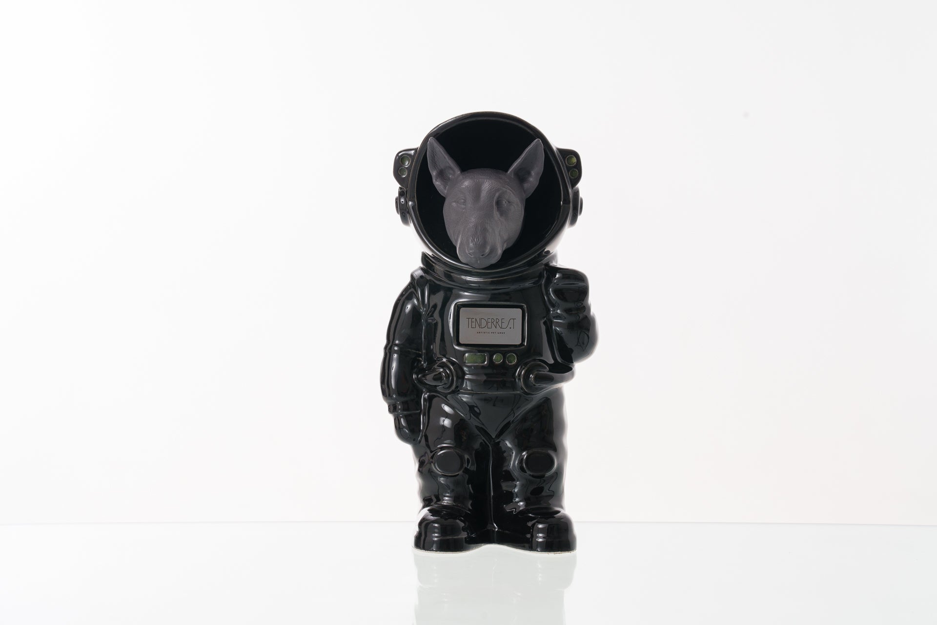 Urn for Ashes Astronaut Dog Bull Terrier. Handmade Customisable Dog Cremation Urn. Handmade Astronaut Art Urn. Keepsake for Ashes by TenderRest. Black Costume