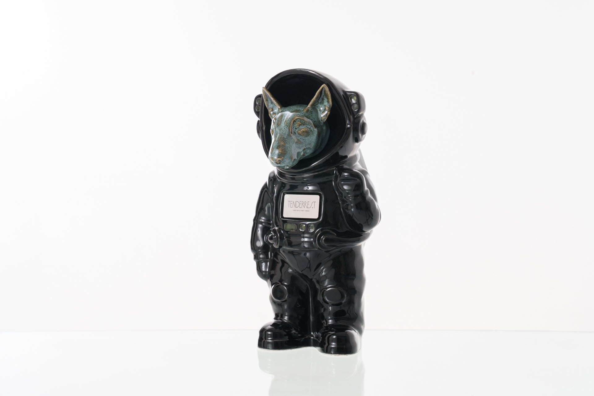 Urn for Ashes Astronaut Dog Bull Terrier. Handmade Customisable Dog Cremation Urn. Handmade Astronaut Art Urn. Keepsake for Ashes by TenderRest. Black Costume