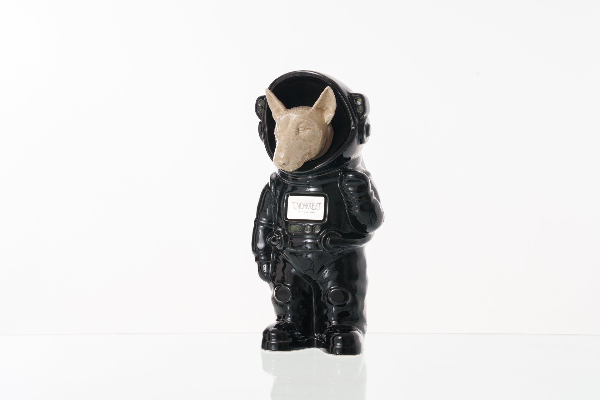 Urn for Ashes Astronaut Dog Bull Terrier. Handmade Customisable Dog Cremation Urn. Handmade Astronaut Art Urn. Keepsake for Ashes by TenderRest. Black Costume