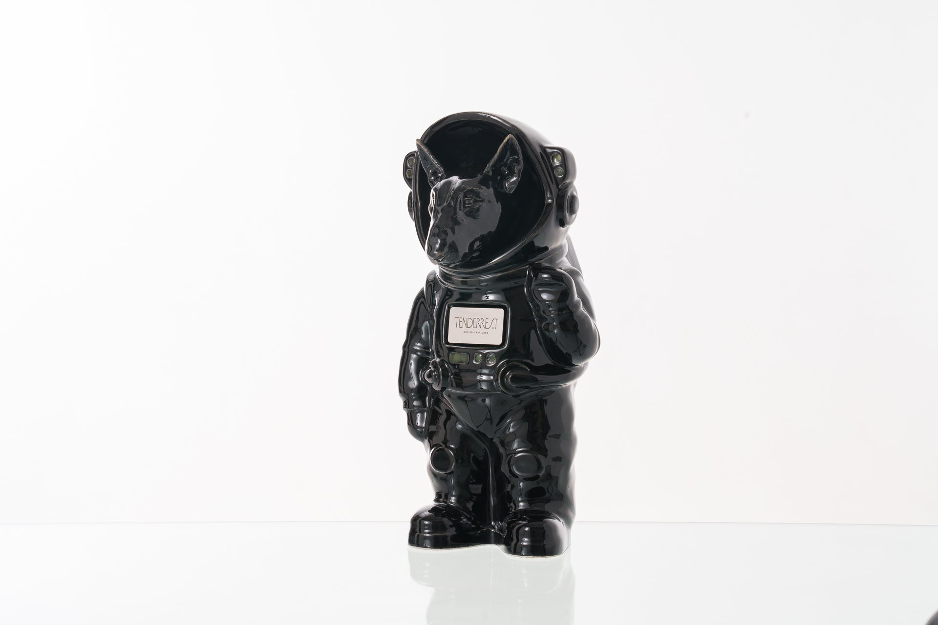 Urn for Ashes Astronaut Dog Bull Terrier. Handmade Customisable Dog Cremation Urn. Handmade Astronaut Art Urn. Keepsake for Ashes by TenderRest. Black Costume