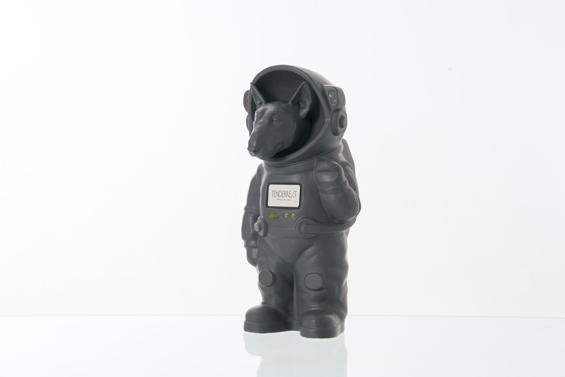 Urn for Ashes Astronaut Dog Bull Terrier. Handmade Customisable Dog Cremation Urn. Handmade Astronaut Art Urn. Keepsake for Ashes by TenderRest. Grey Costume