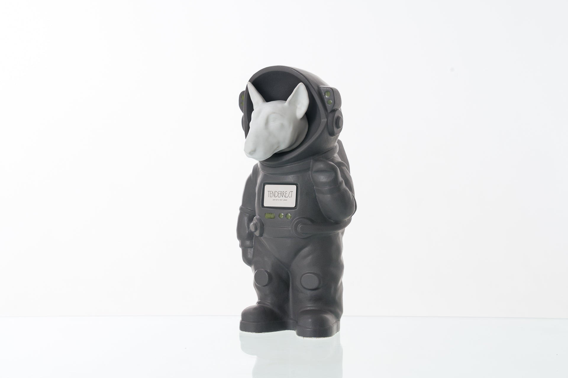 Urn for Ashes Astronaut Dog Bull Terrier. Handmade Customisable Dog Cremation Urn. Handmade Astronaut Art Urn. Keepsake for Ashes by TenderRest. Grey Costume