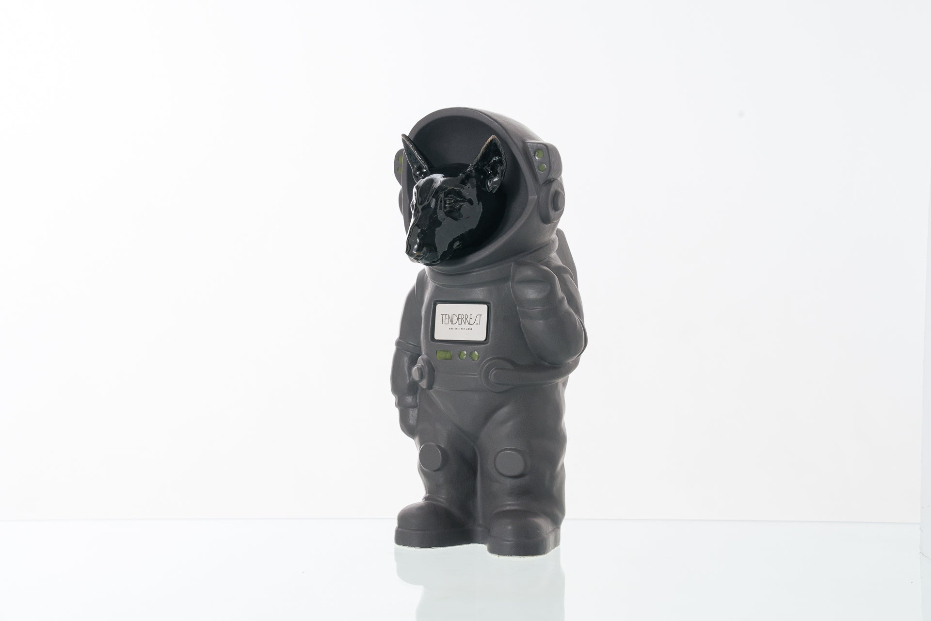 Urn for Ashes Astronaut Dog Bull Terrier. Handmade Customisable Dog Cremation Urn. Handmade Astronaut Art Urn. Keepsake for Ashes by TenderRest. Grey Costume