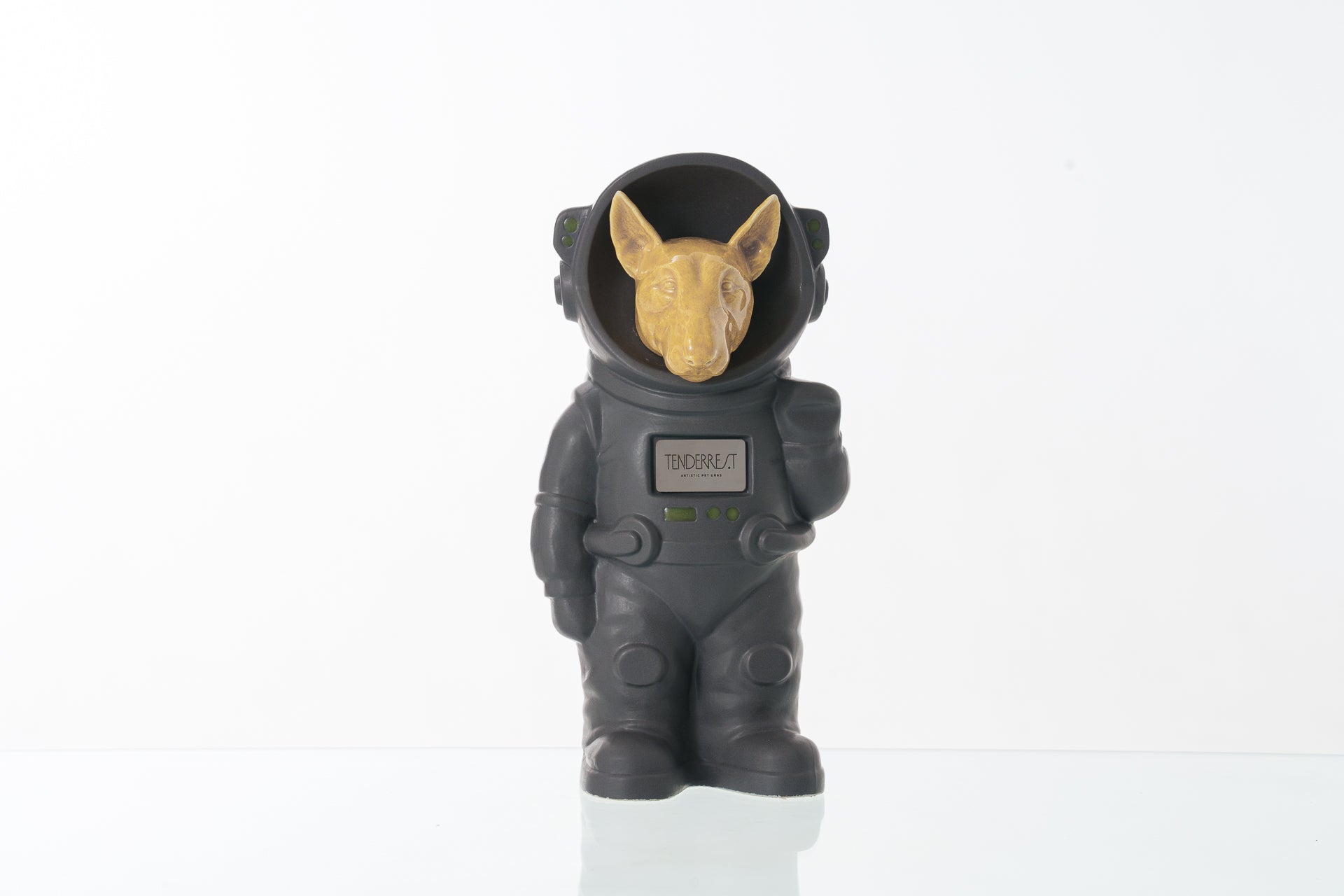 Urn for Ashes Astronaut Dog Bull Terrier. Handmade Customisable Dog Cremation Urn. Handmade Astronaut Art Urn. Keepsake for Ashes by TenderRest. Gray Costume