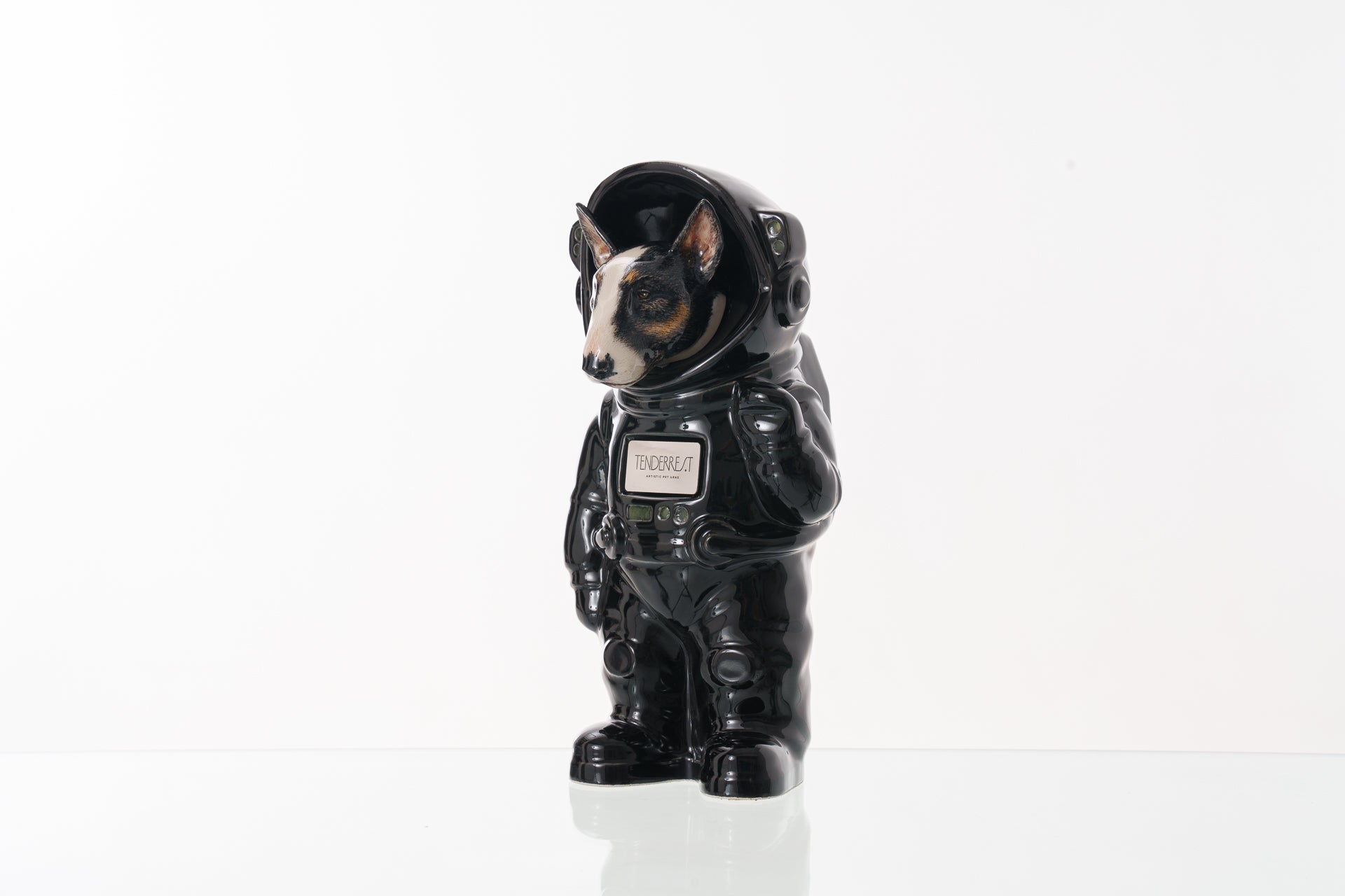 Urn for Ashes Astronaut Dog Bull Terrier. Handmade Customisable Dog Cremation Urn. Handmade Astronaut Art Urn. Keepsake for Ashes by TenderRest.