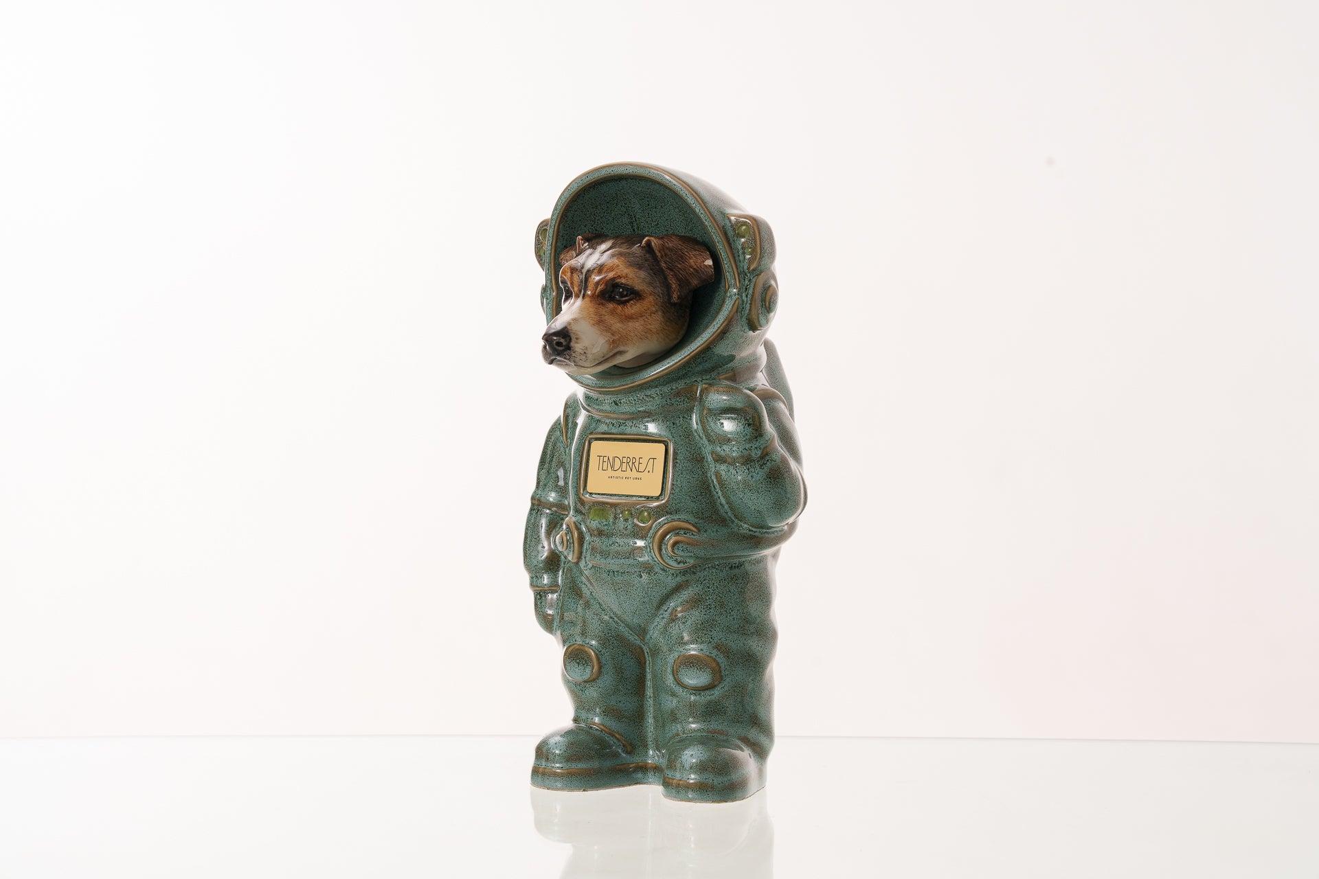 Urn for Ashes Astronaut Dog Jack Russel. Handmade Customisable Dog Cremation Urn. Handmade Astronaut Art Urn. Keepsake for Ashes by TenderRest. Customisable Pet Urn