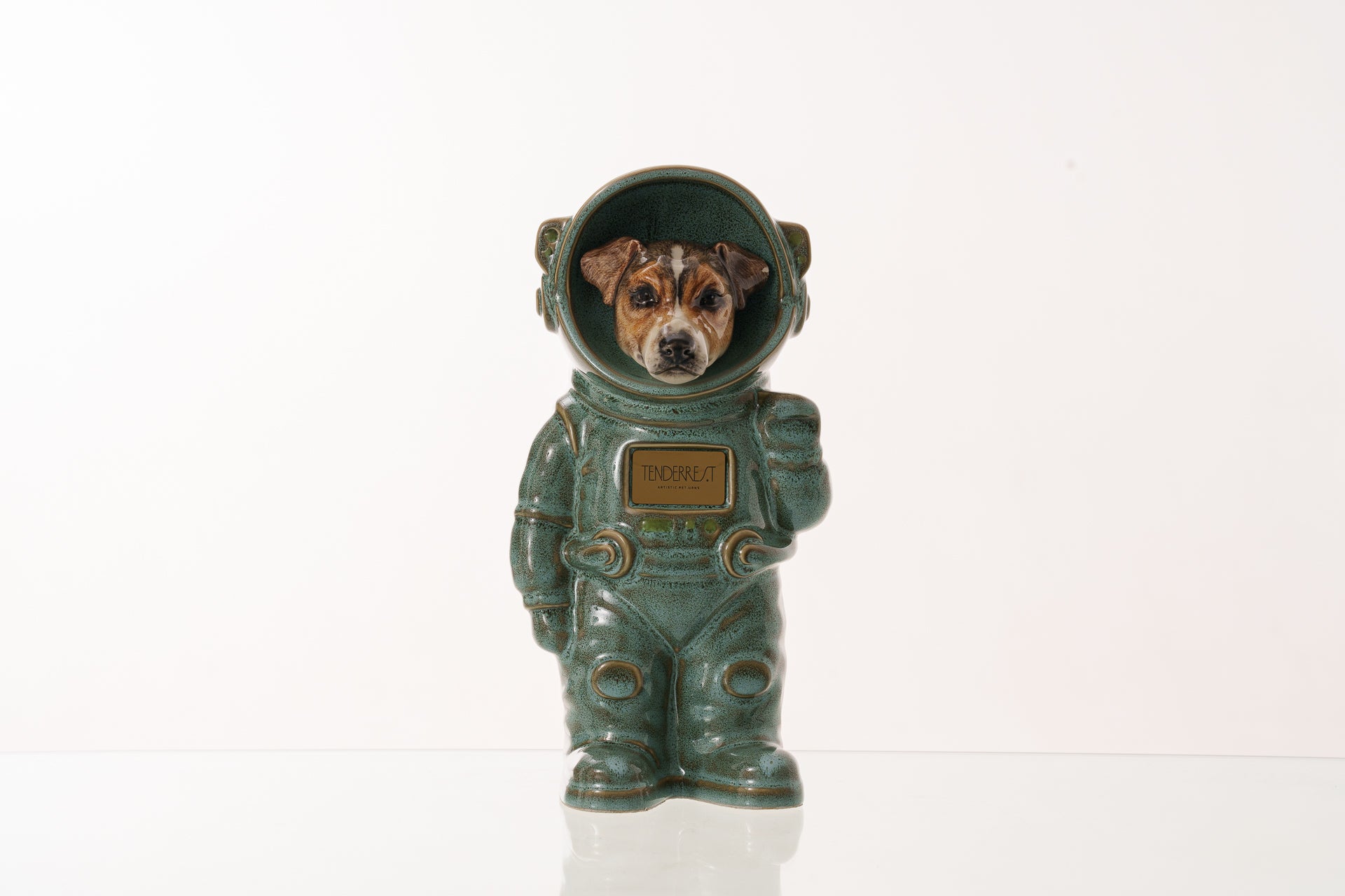 Urn for Ashes Astronaut Dog Jack Russel. Handmade Customisable Dog Cremation Urn. Handmade Astronaut Art Urn. Keepsake for Ashes by TenderRest. Customisable Pet Urn