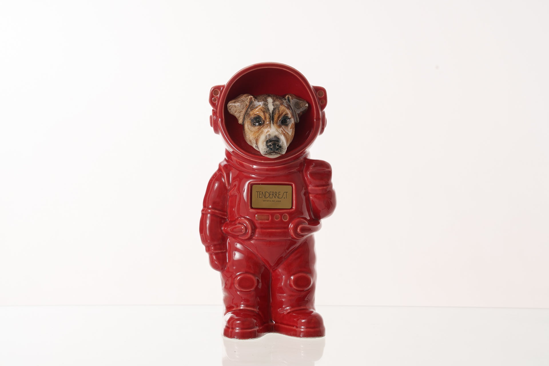 Urn for Ashes Astronaut Dog Jack Russel. Handmade Customisable Dog Cremation Urn. Handmade Astronaut Art Urn. Keepsake for Ashes by TenderRest. Customisable Pet Urn