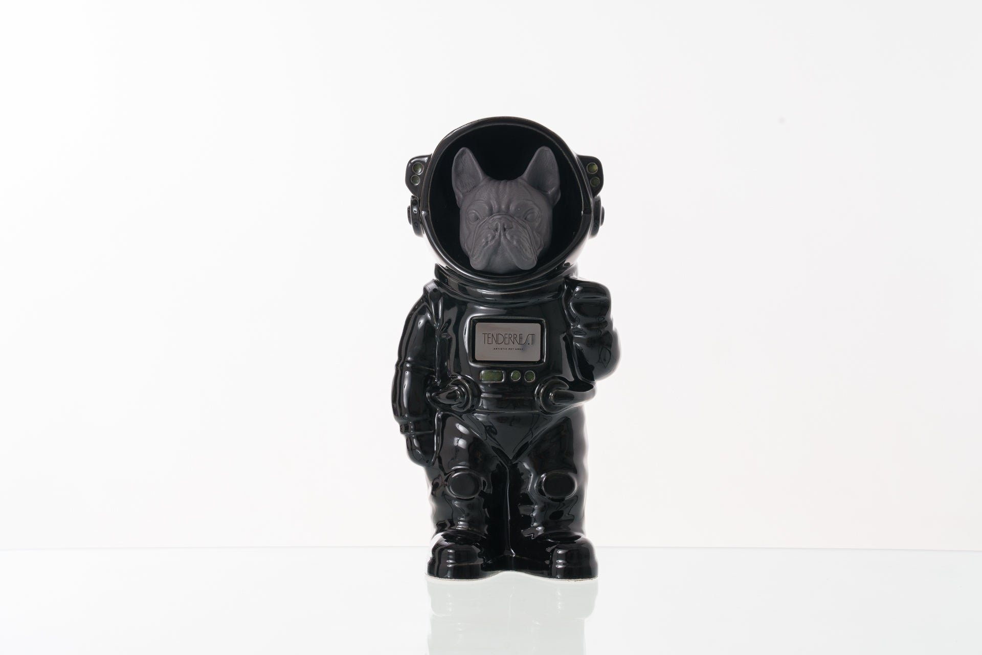 Urn for Ashes Astronaut Dog French Bulldog. Handmade Customisable Dog Cremation Urn. Handmade Astronaut Art Urn. Keepsake for Ashes by TenderRest. Black Costume