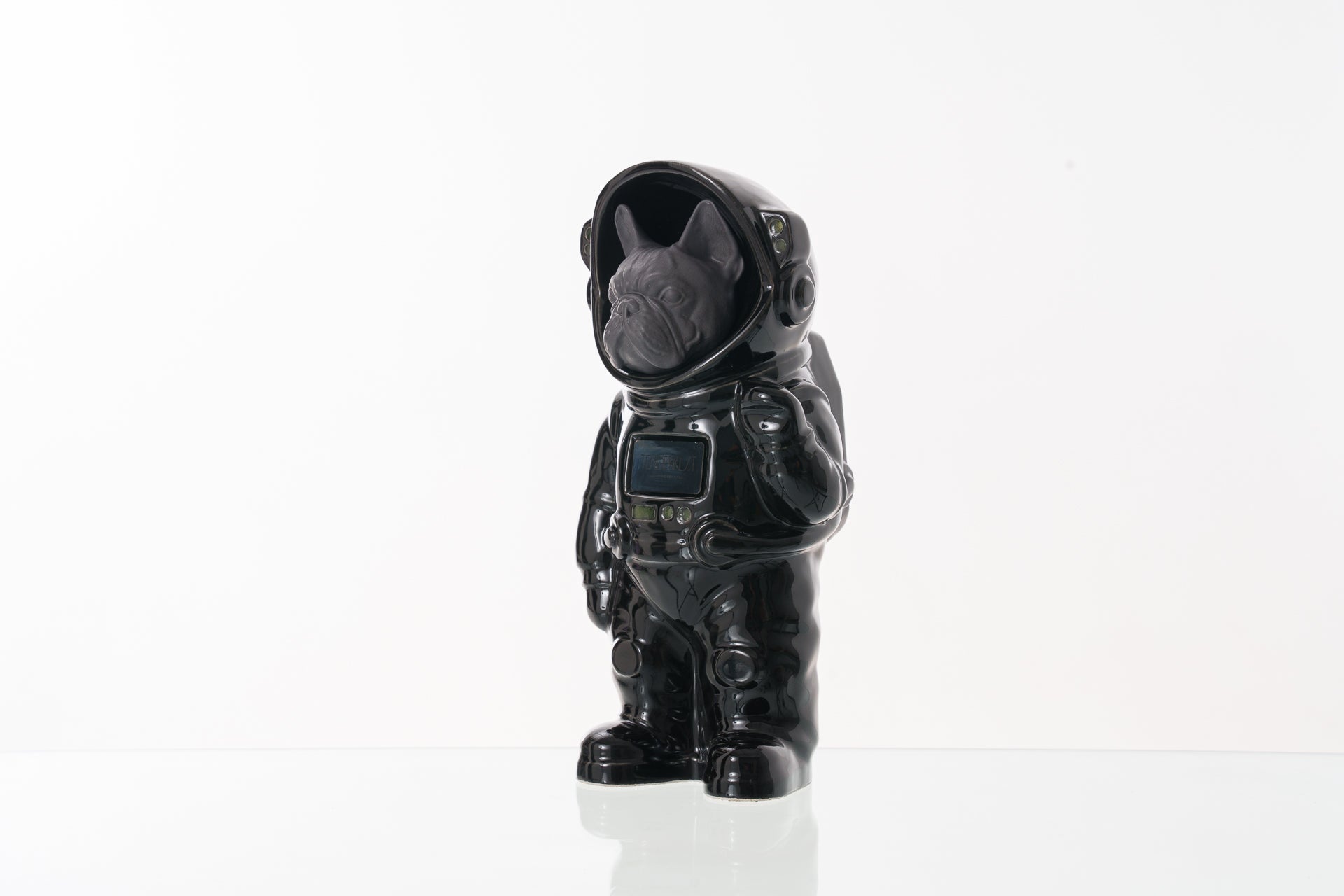 Urn for Ashes Astronaut Dog French Bulldog. Handmade Customisable Dog Cremation Urn. Handmade Astronaut Art Urn. Keepsake for Ashes by TenderRest. Black
