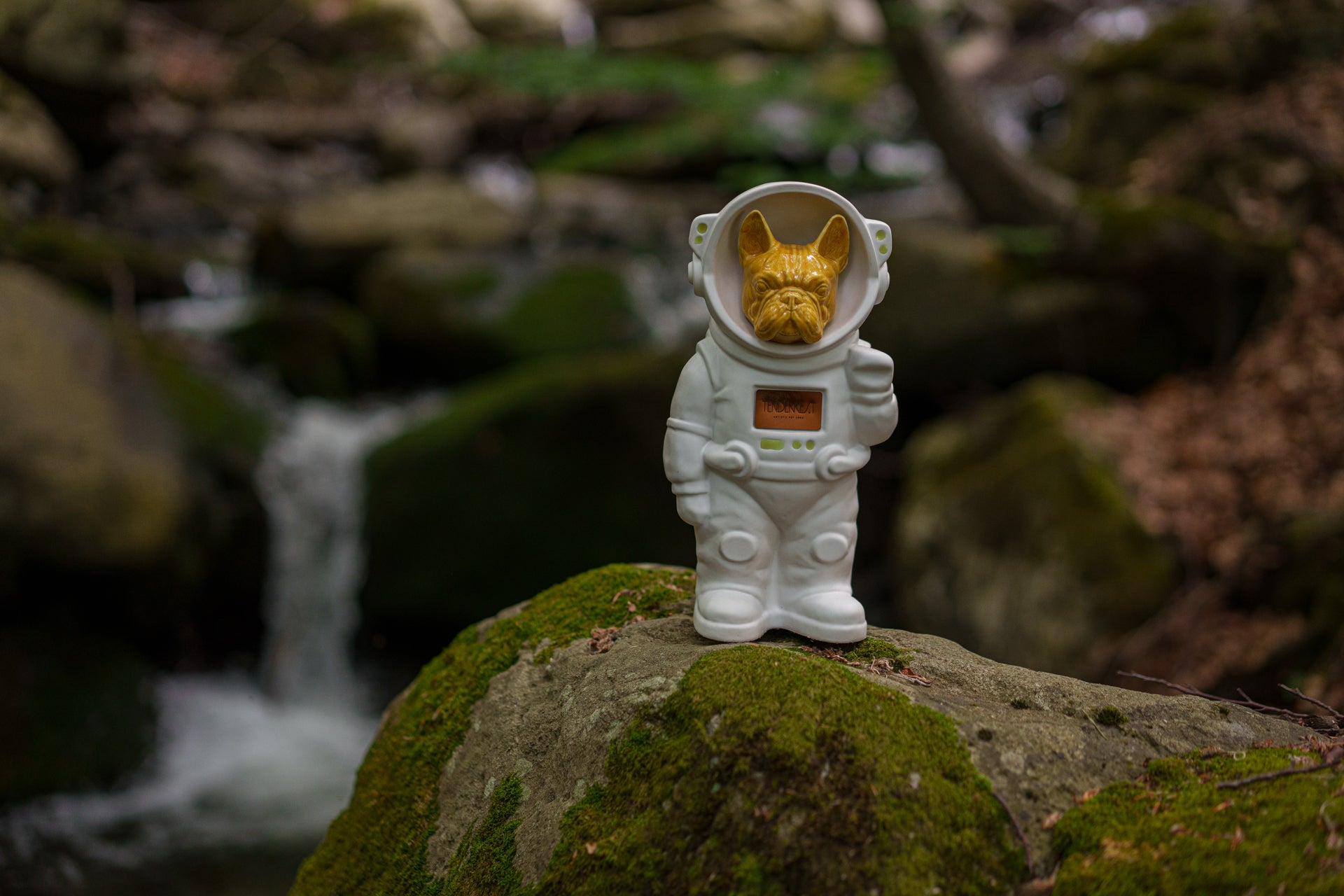 Urn for Ashes Astronaut Dog French Bulldog. Handmade Customisable Dog Cremation Urn. Handmade Astronaut Art Urn. Keepsake for Ashes by TenderRest.