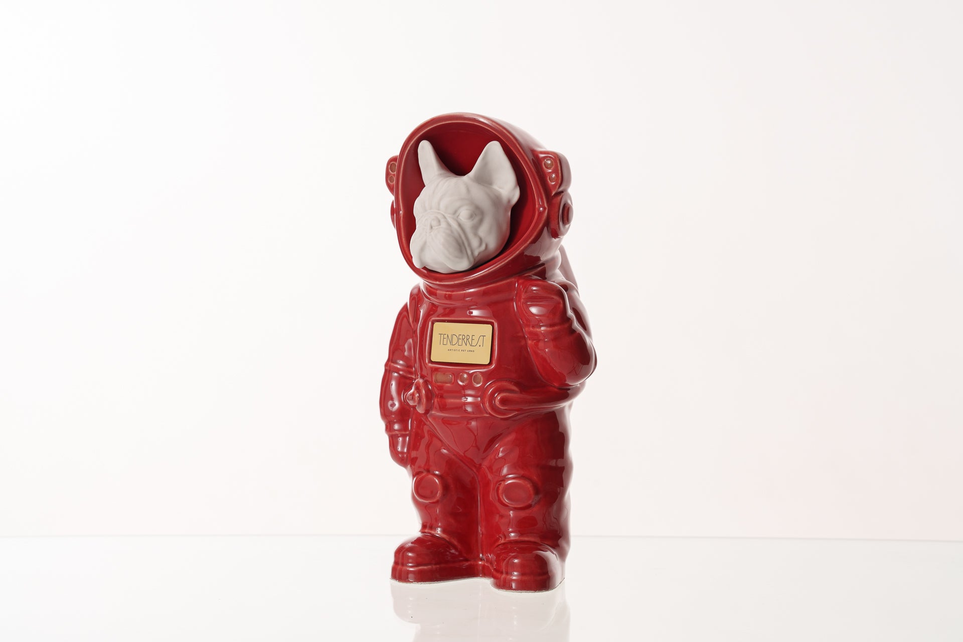 Urn for Ashes Astronaut Dog French Bulldog. Handmade Customisable Dog Cremation Urn. Handmade Astronaut Art Urn. Keepsake for Ashes by TenderRest. Rеd Costume