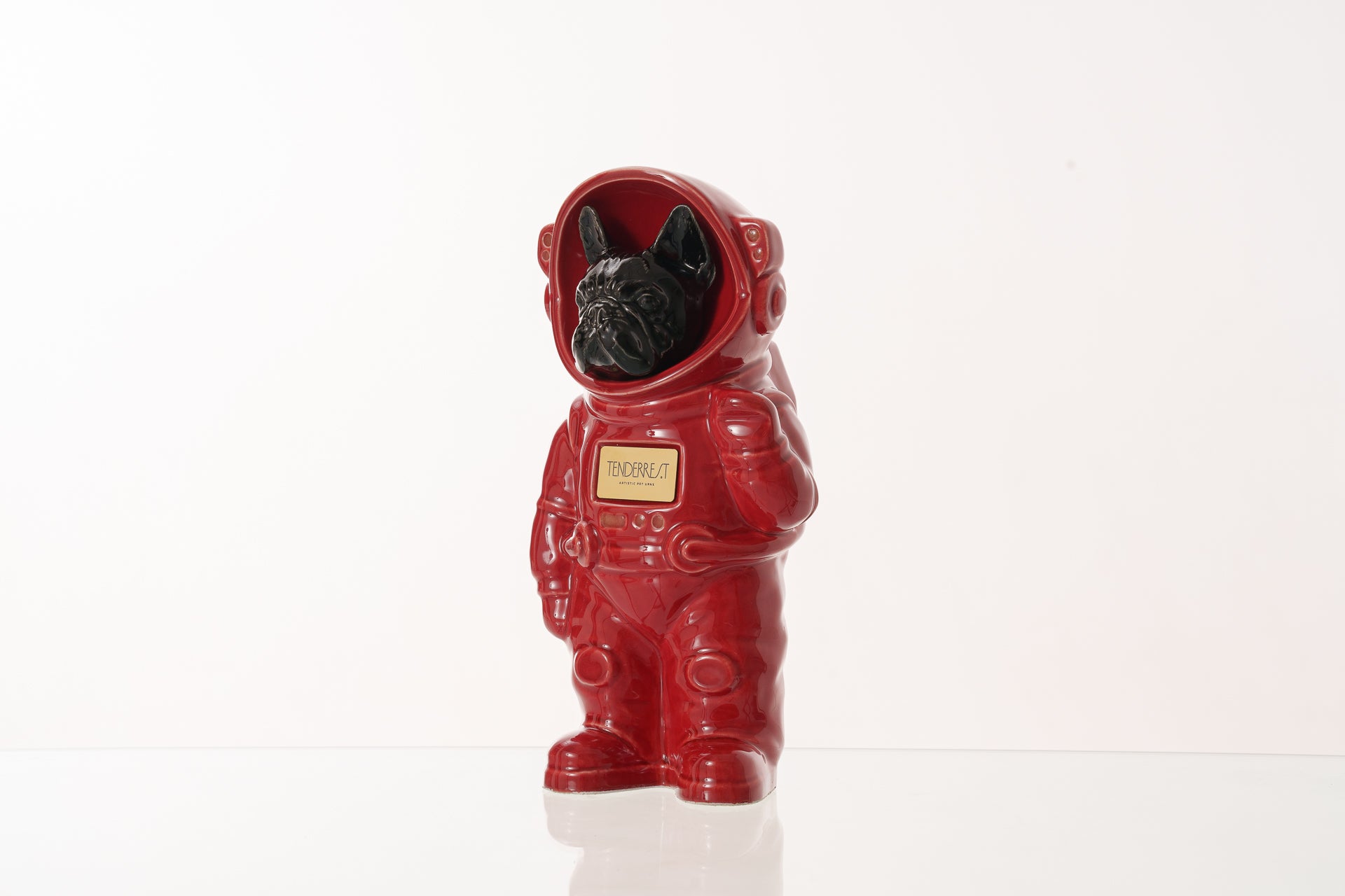Urn for Ashes Astronaut Dog French Bulldog. Handmade Customisable Dog Cremation Urn. Handmade Astronaut Art Urn. Keepsake for Ashes by TenderRest. Rеd Costume
