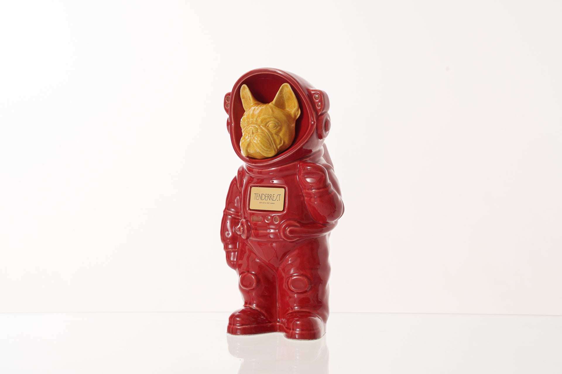 Urn for Ashes Astronaut Dog French Bulldog. Handmade Customisable Dog Cremation Urn. Handmade Astronaut Art Urn. Keepsake for Ashes by TenderRest. Rеd Costume