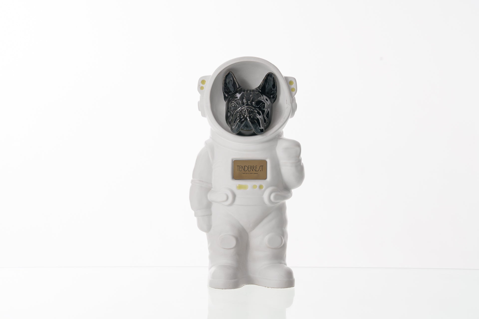 Urn for Ashes Astronaut Dog French Bulldog. Handmade Customisable Dog Cremation Urn. Handmade Astronaut Art Urn. Keepsake for Ashes by TenderRest. White Costume