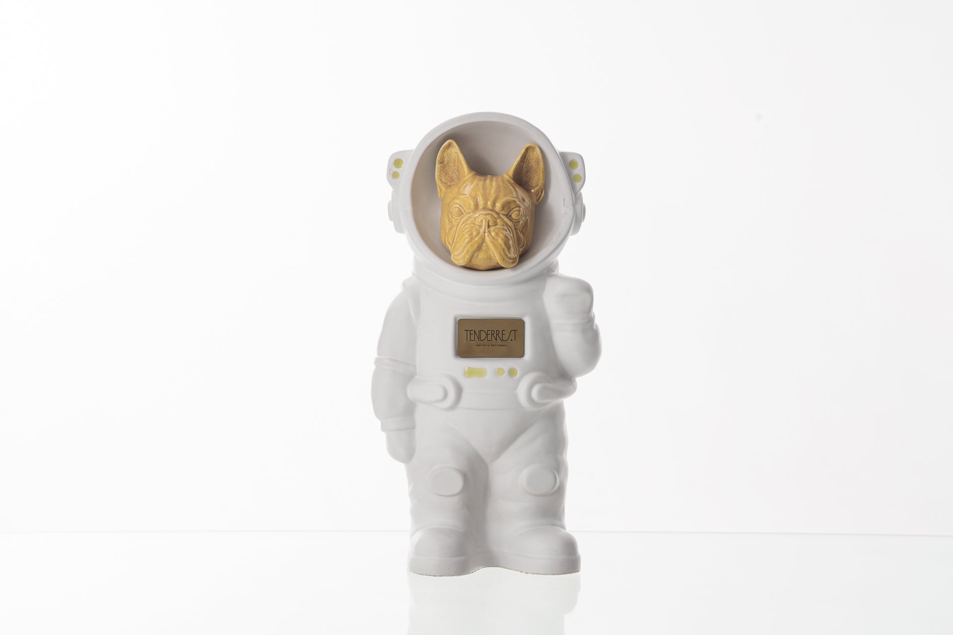 Urn for Ashes Astronaut Dog French Bulldog. Handmade Customisable Dog Cremation Urn. Handmade Astronaut Art Urn. Keepsake for Ashes by TenderRest. White Costume