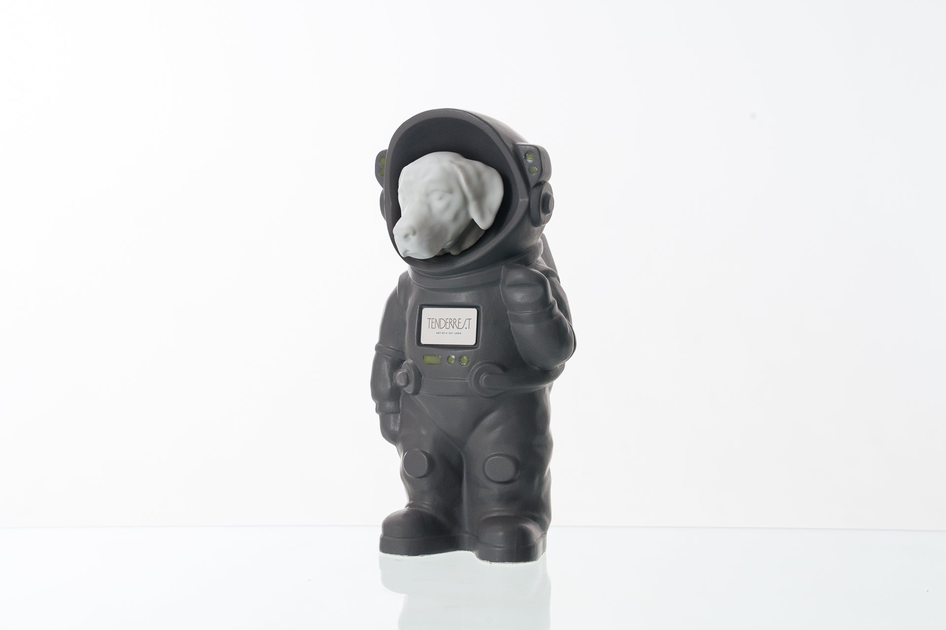 Urn for Ashes Astronaut Dog Jack Russel. Handmade Customisable Dog Cremation Urn. Handmade Astronaut Art Urn. Keepsake for Ashes by TenderRest. Grey Costume