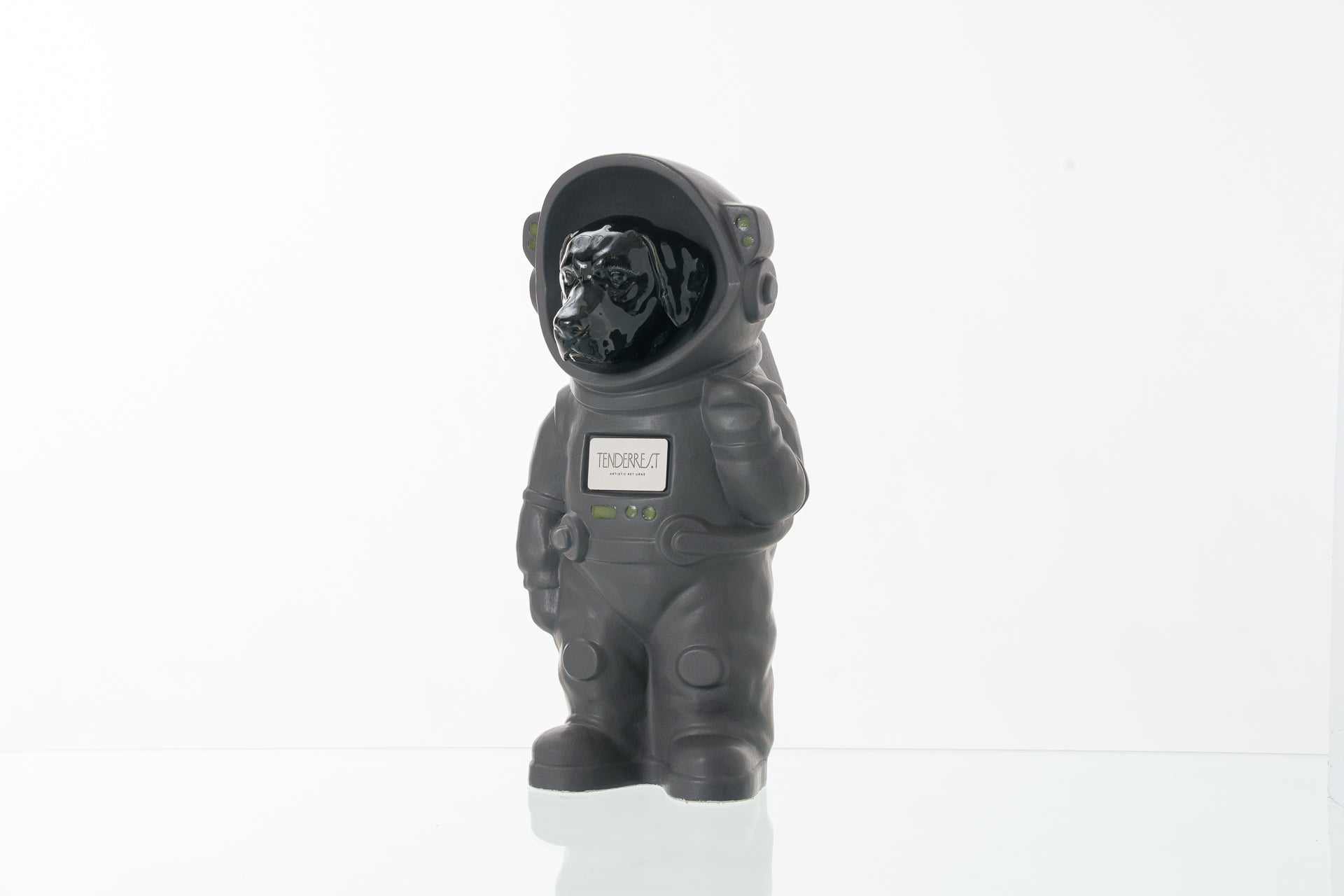 Urn for Ashes Astronaut Dog Labrador Retriever. Handmade Customisable Dog Cremation Urn. Handmade Astronaut Art Urn. Keepsake for Ashes by TenderRest. Grey Costume